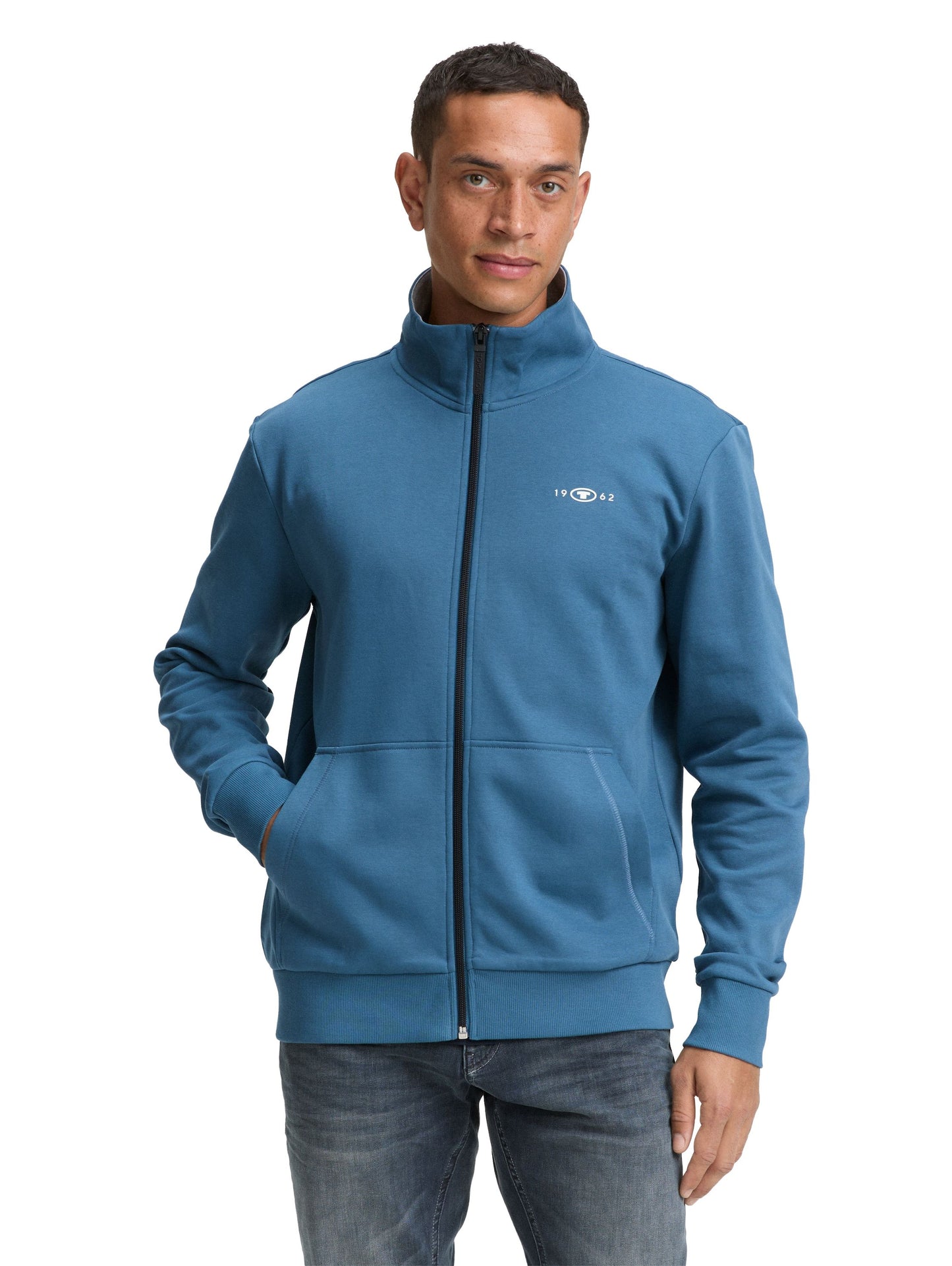 Tom Tailor Herren Sweatjacke blau