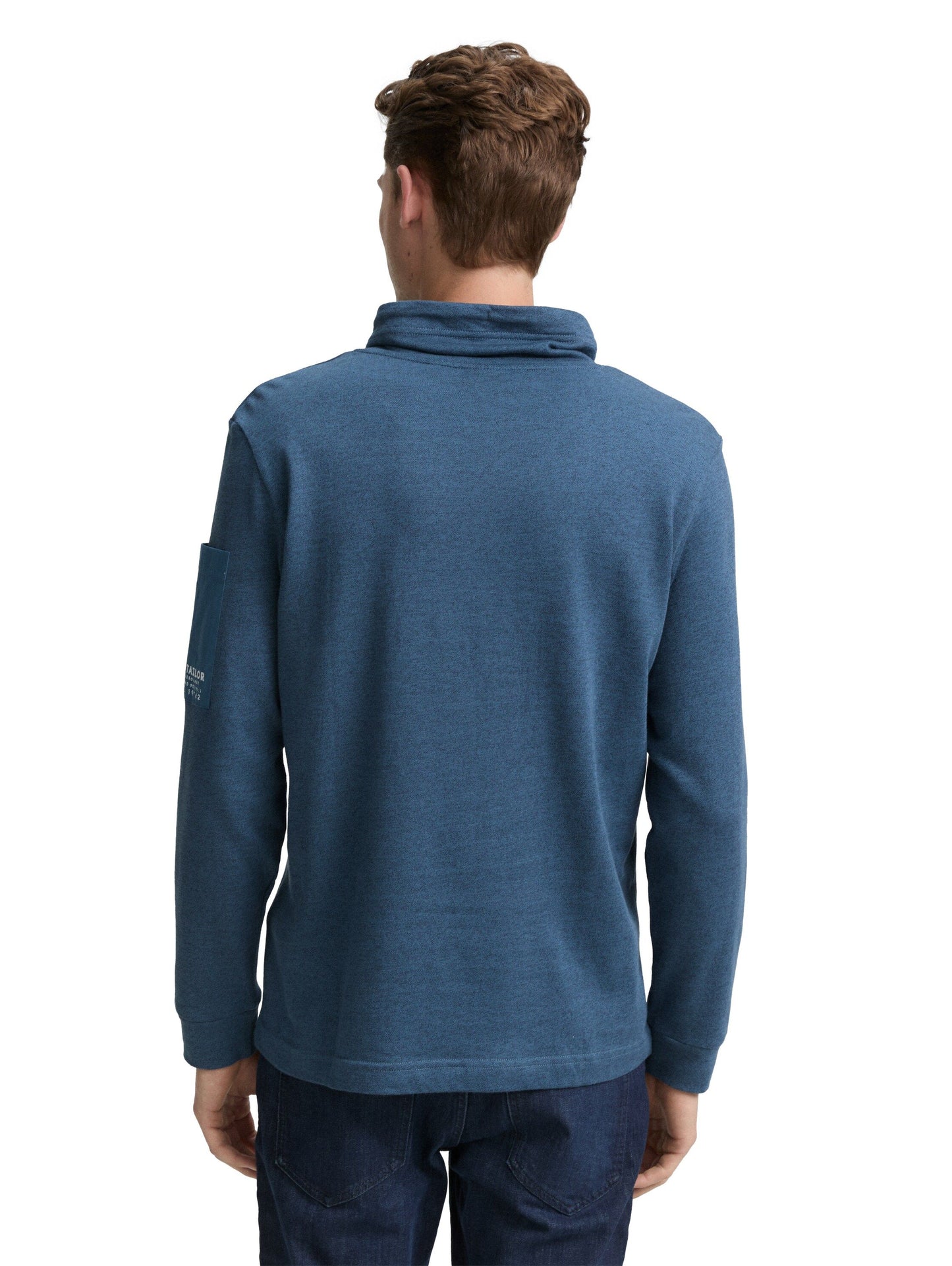 Tom Tailor Herren Snood Langarmshirt blau