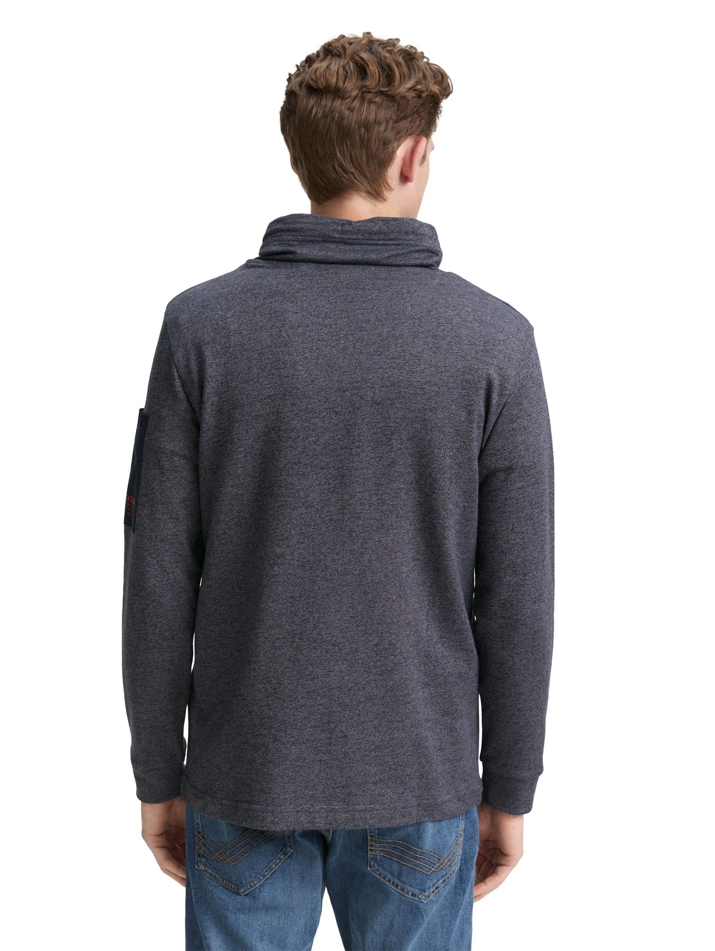 Tom Tailor Herren Snood Langarmshirt grau