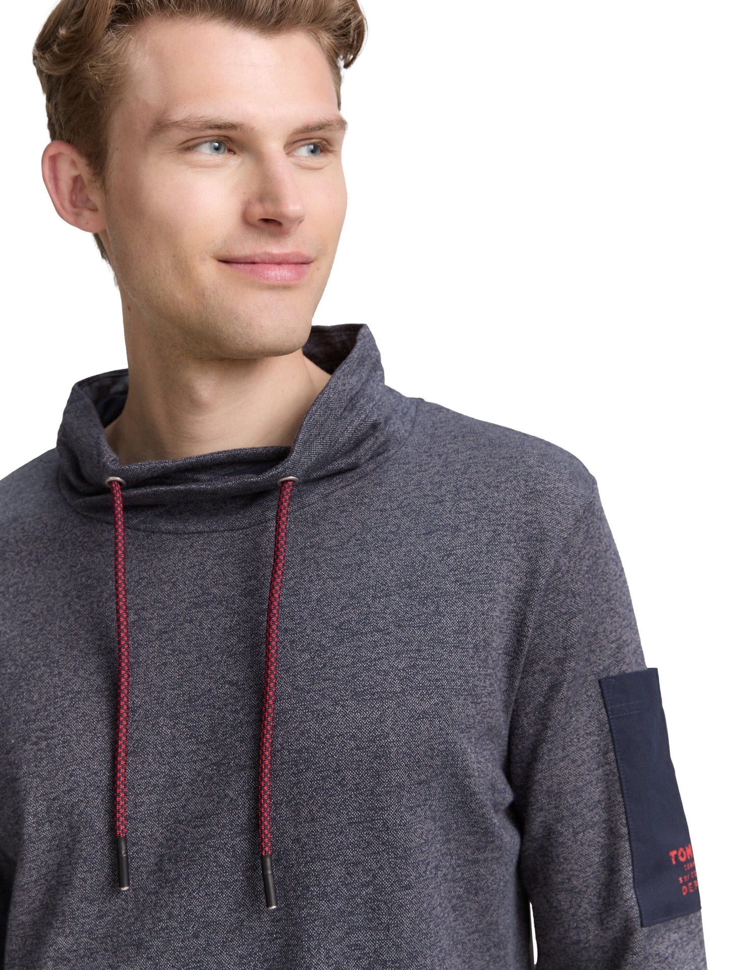 Tom Tailor Herren Snood Langarmshirt grau