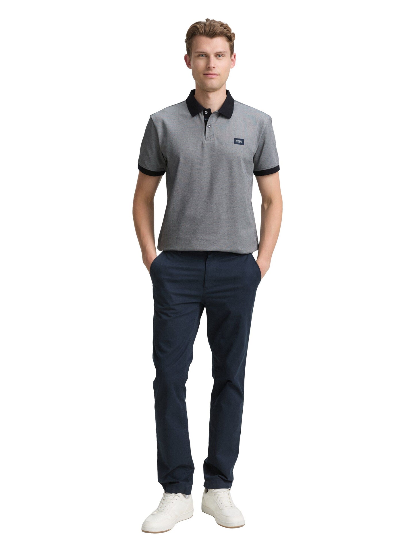 Tom Tailor Herren Piqué Poloshirt blau