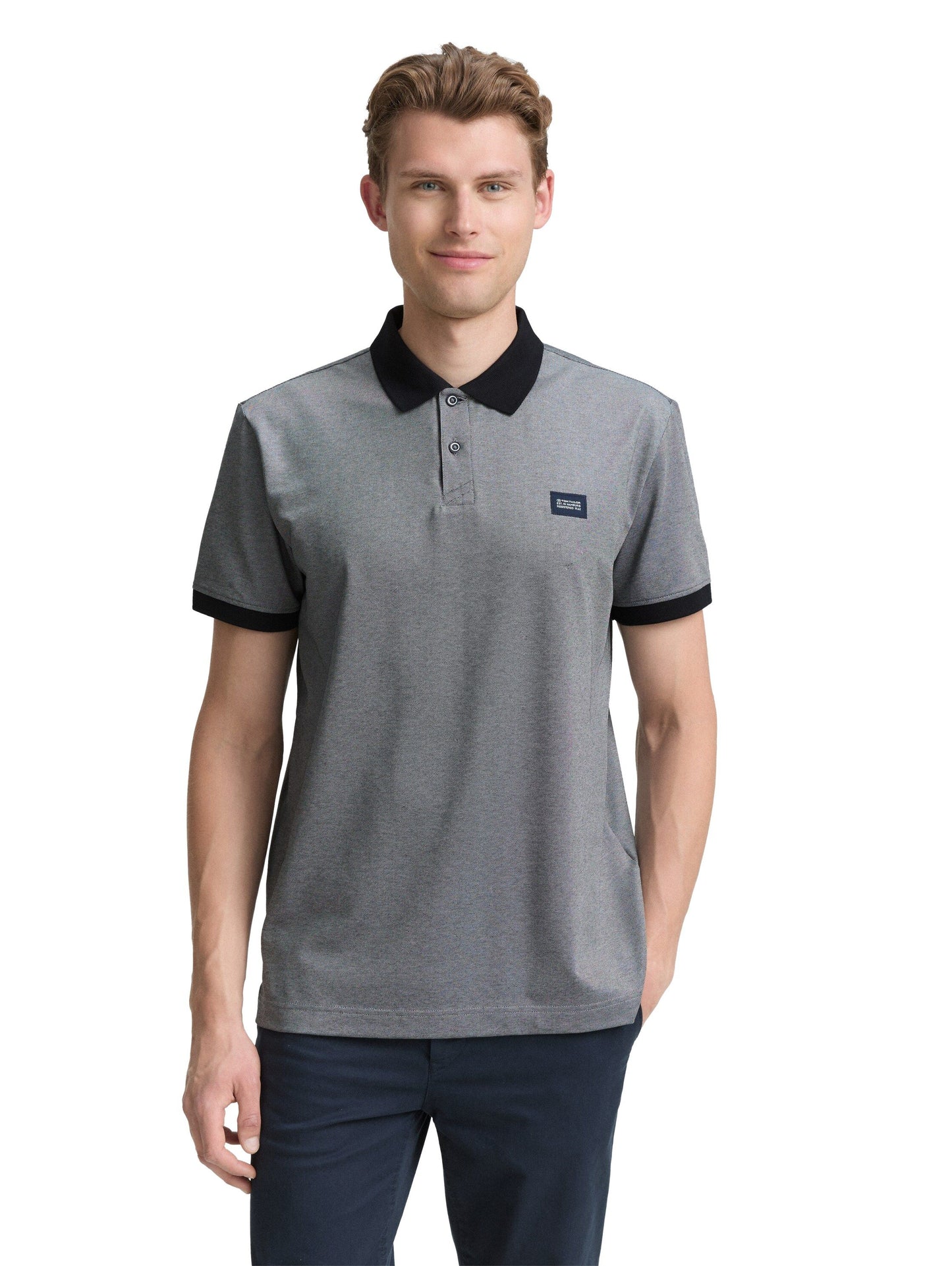 Tom Tailor Herren Piqué Poloshirt blau