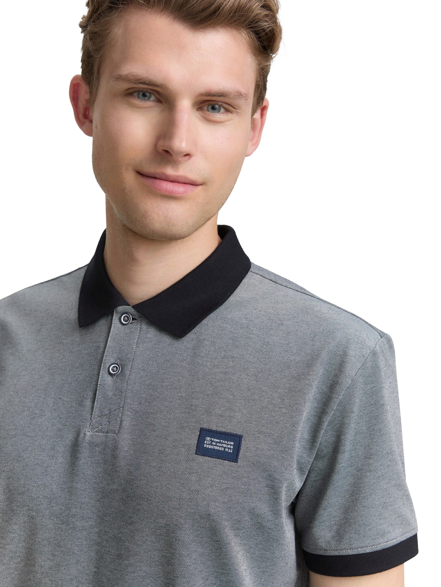 Tom Tailor Herren Piqué Poloshirt blau
