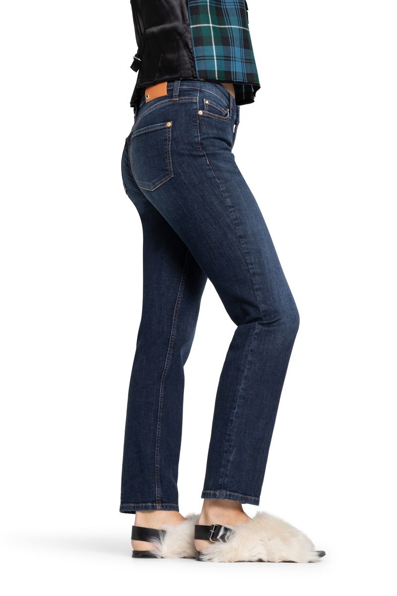 Cambio Damen Jeans Piper long blau