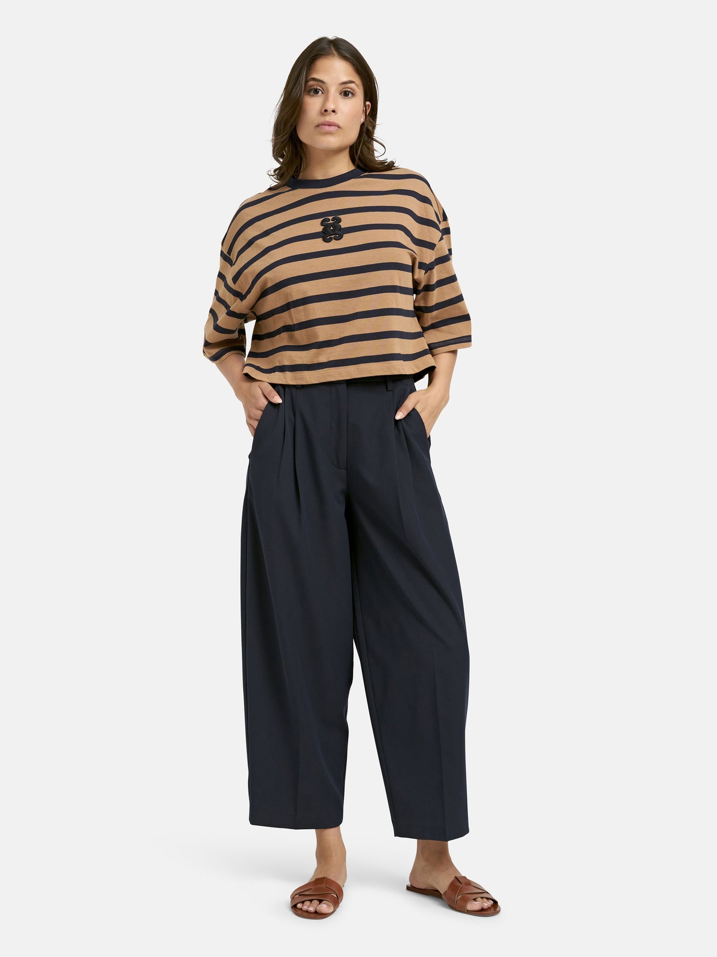 Smith&Soul Damen Straight Cropped Pants blau