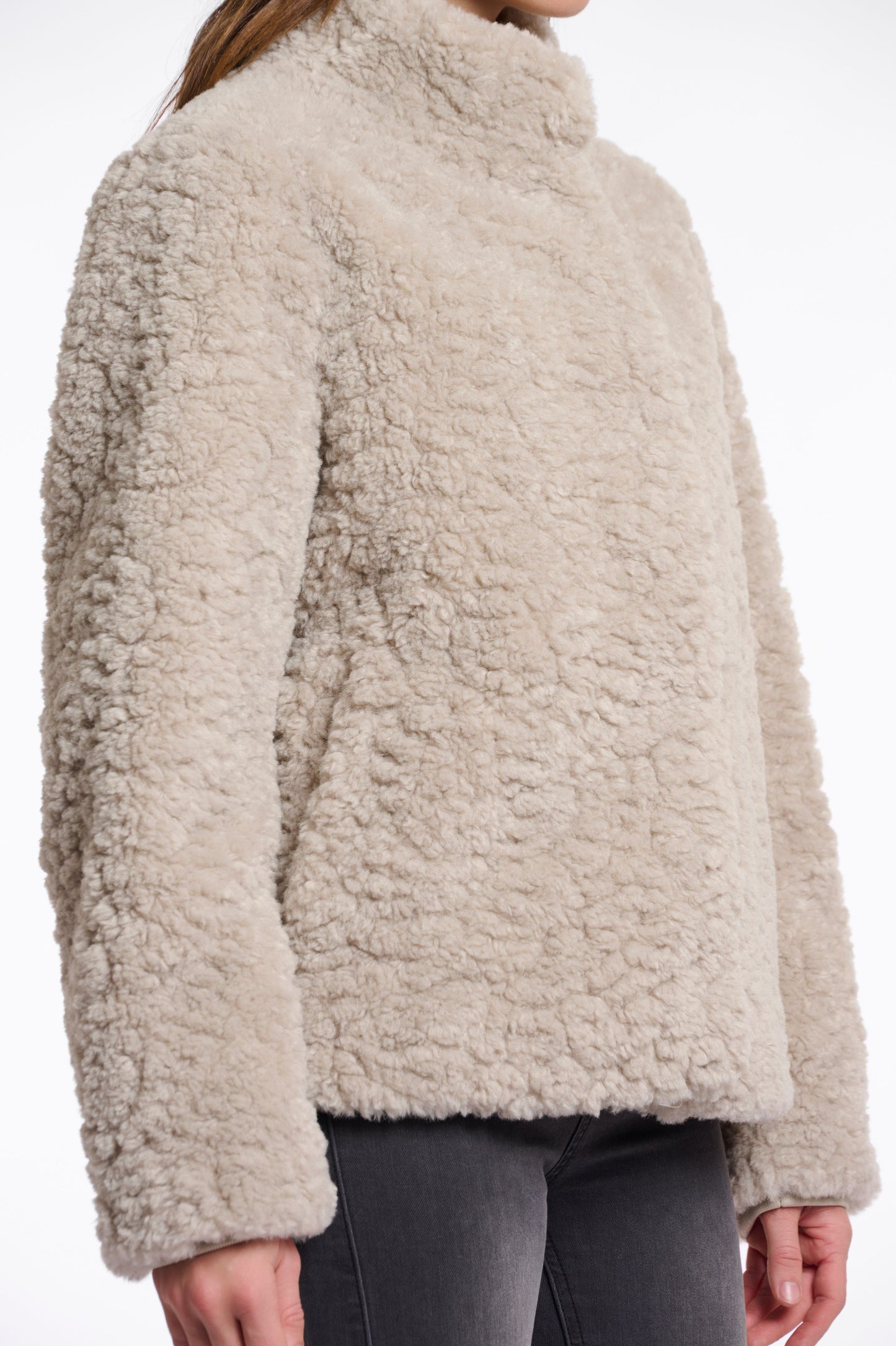 Rino & Pelle Damen Plüschjacke beige