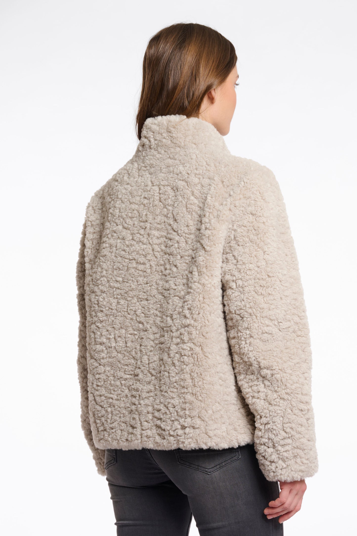 Rino & Pelle Damen Plüschjacke beige