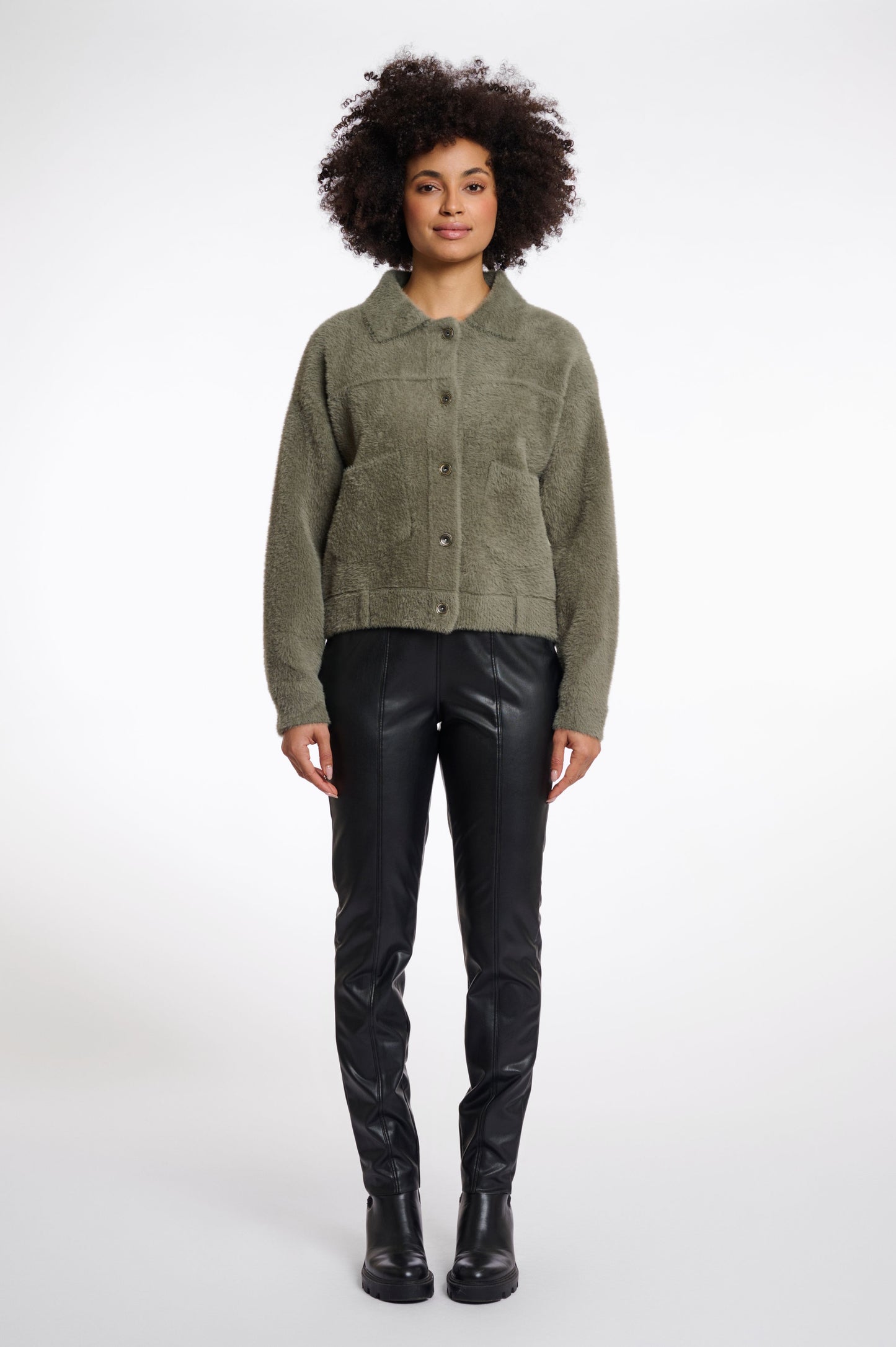 Rino&Pelle Damen Sweatjacke khaki