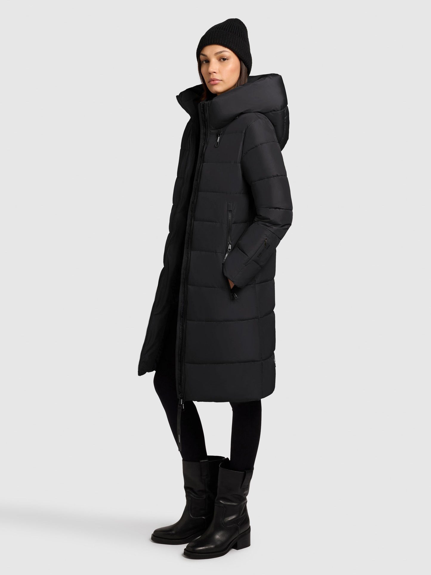 khujo Damen Wintermantel JILIAS5 schwarz