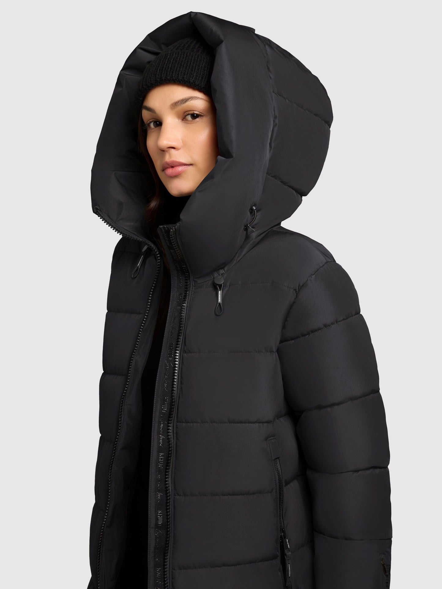 khujo Damen Wintermantel JILIAS5 schwarz