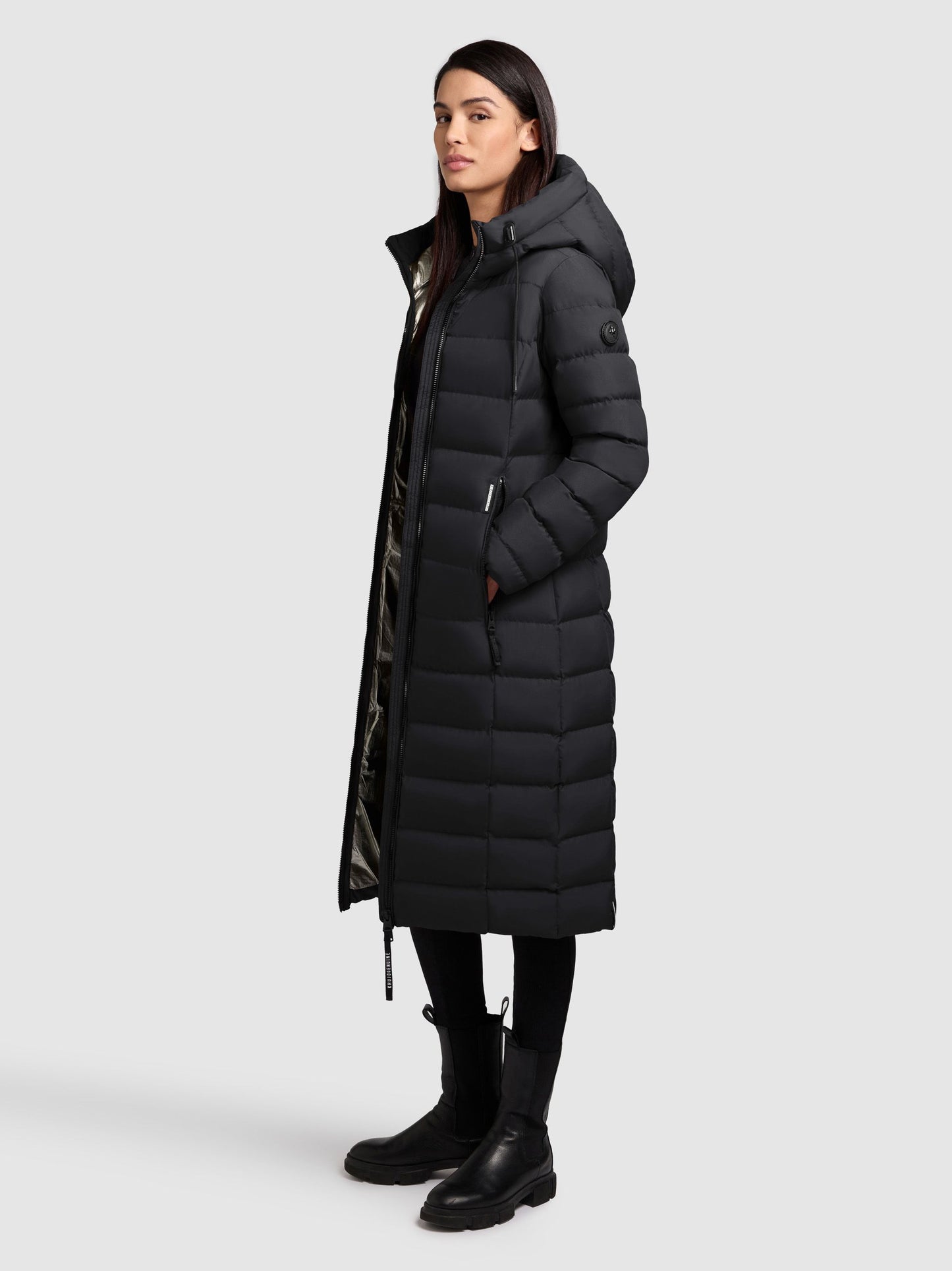 khujo Damen Wintermantel SIMMIE schwarz