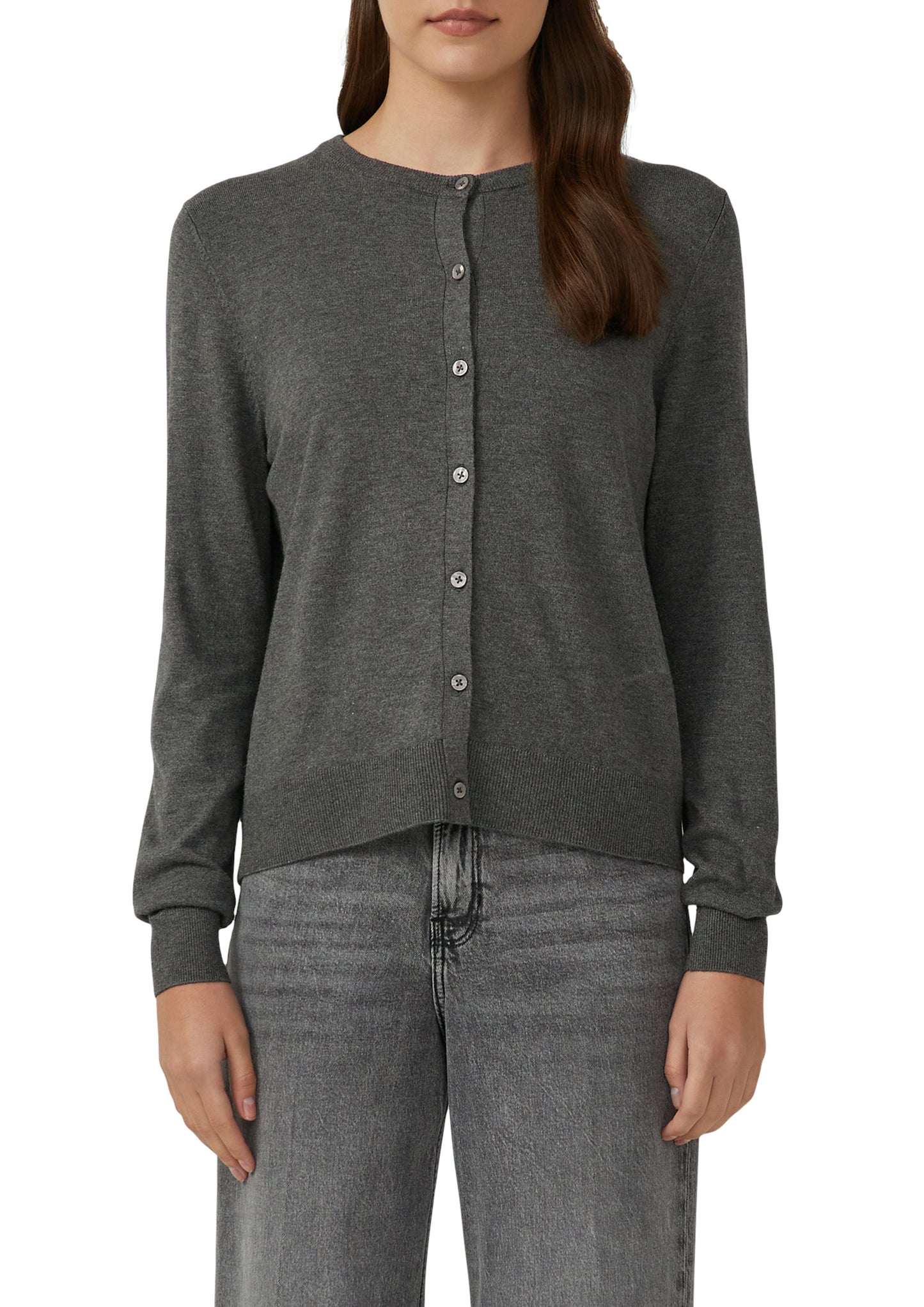s.Oliver Damen Strickjacke grau