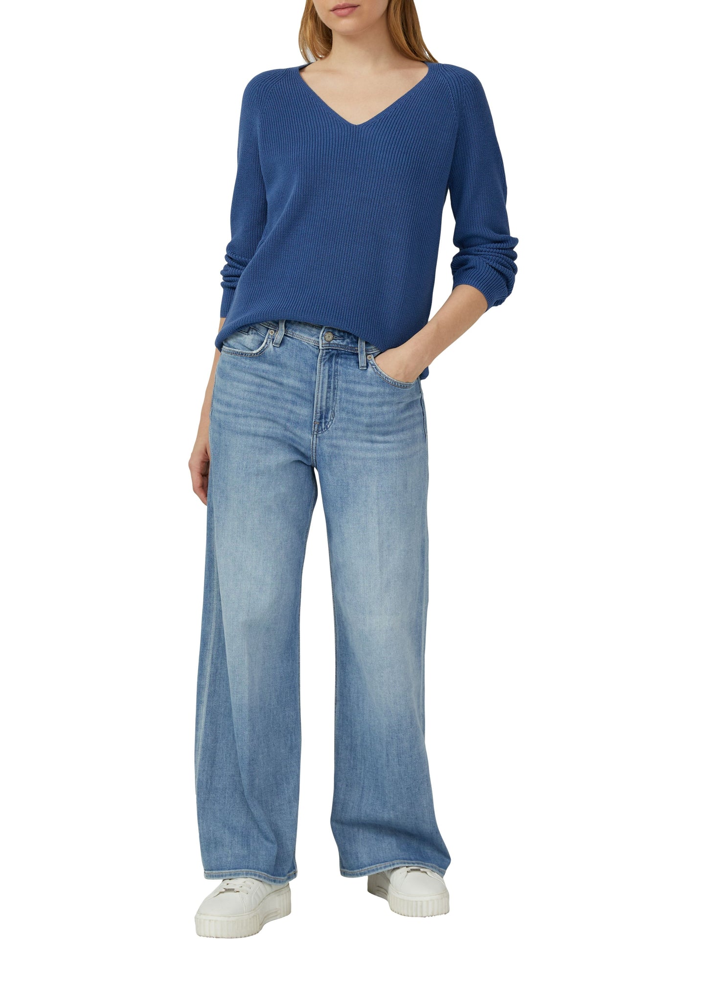 s.Oliver Damen Strickpullover blau