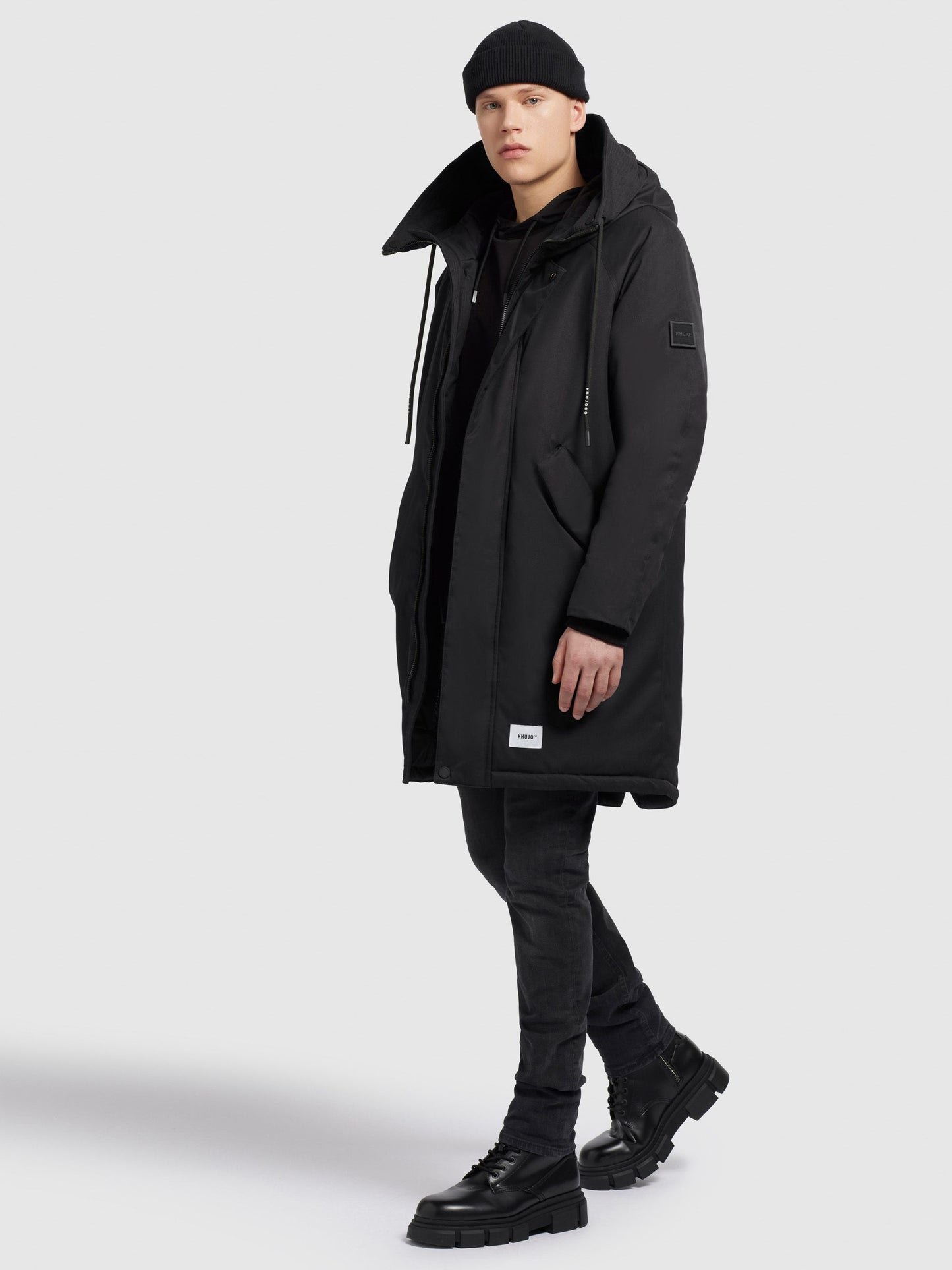 khujo Herren Mantel HANT schwarz