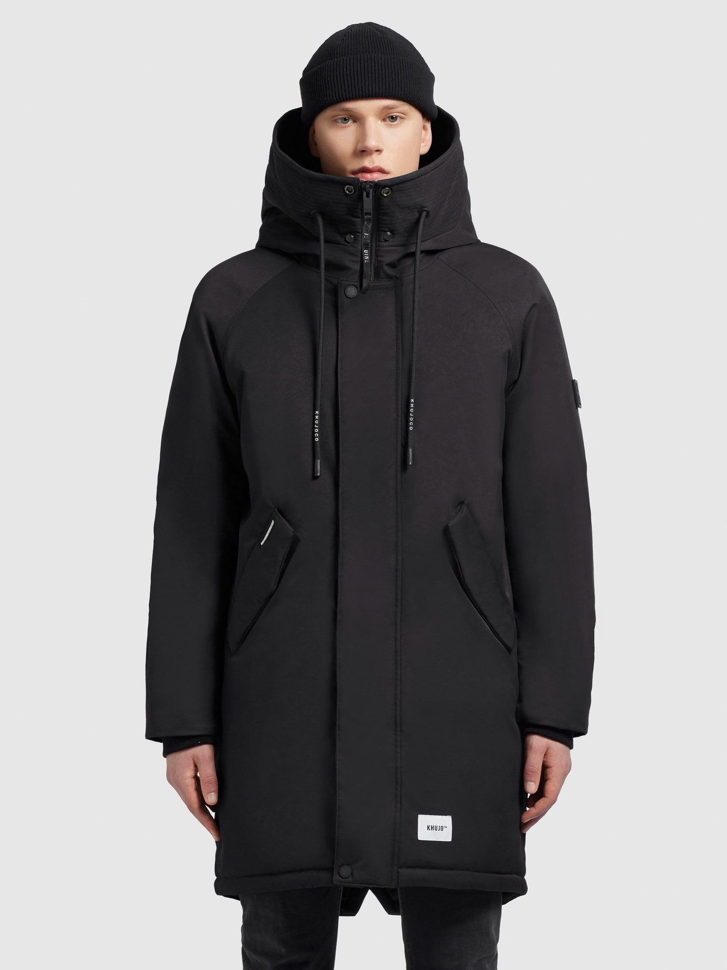 khujo Herren Mantel HANT schwarz