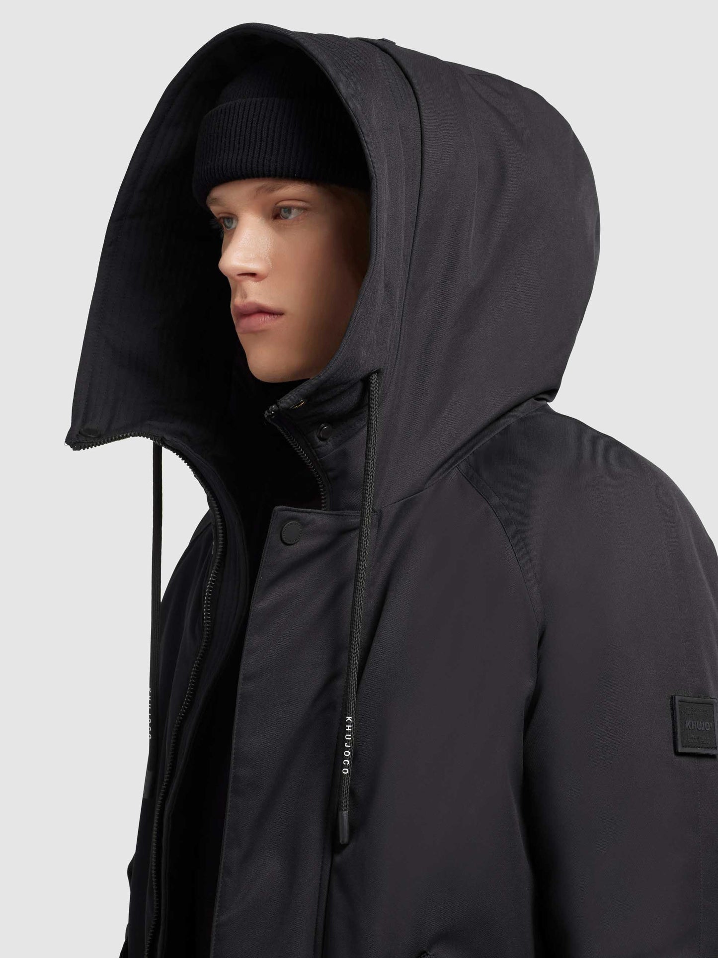 khujo Herren Mantel HANT schwarz