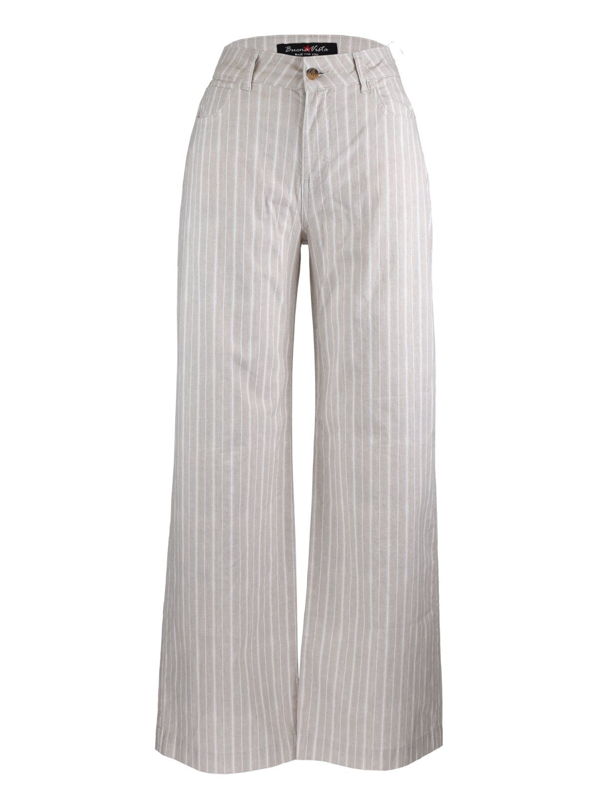 Buena Vista Damen Hose Wide Leg linen blend beige