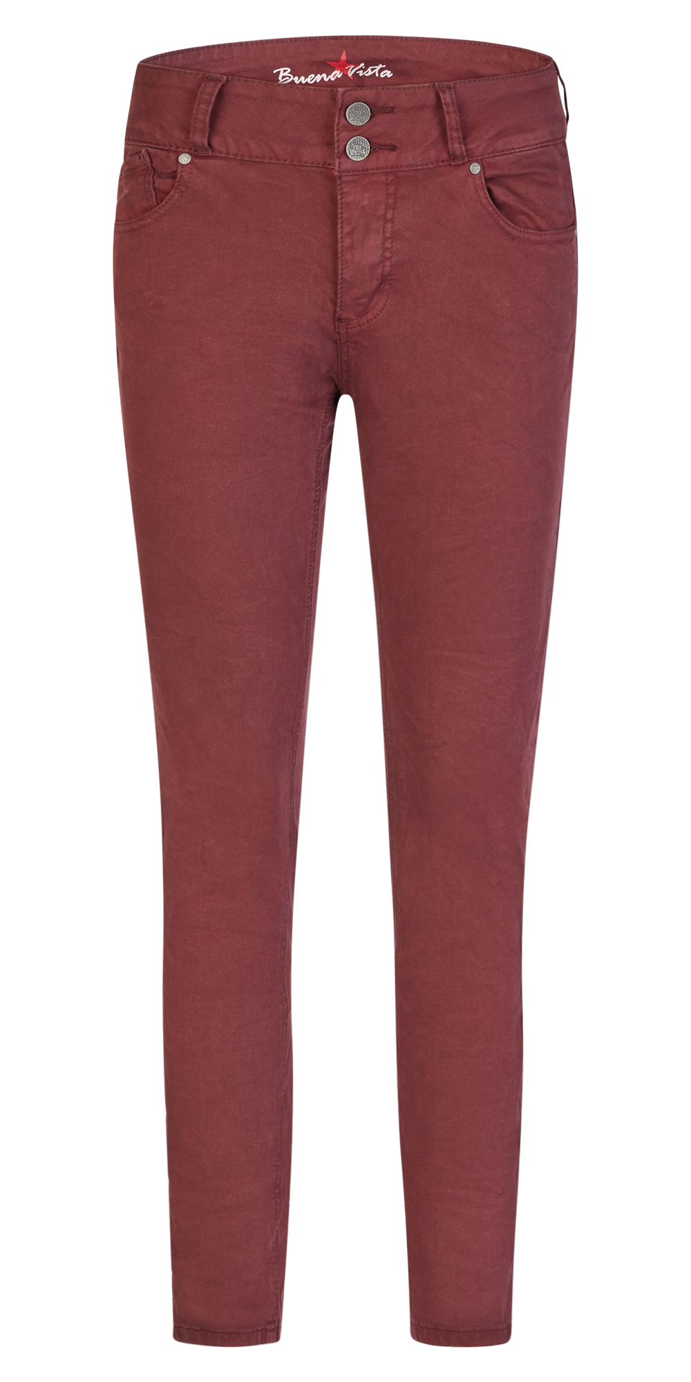 Buena Vista Damen Jeans Tummyless stretch twill rot
