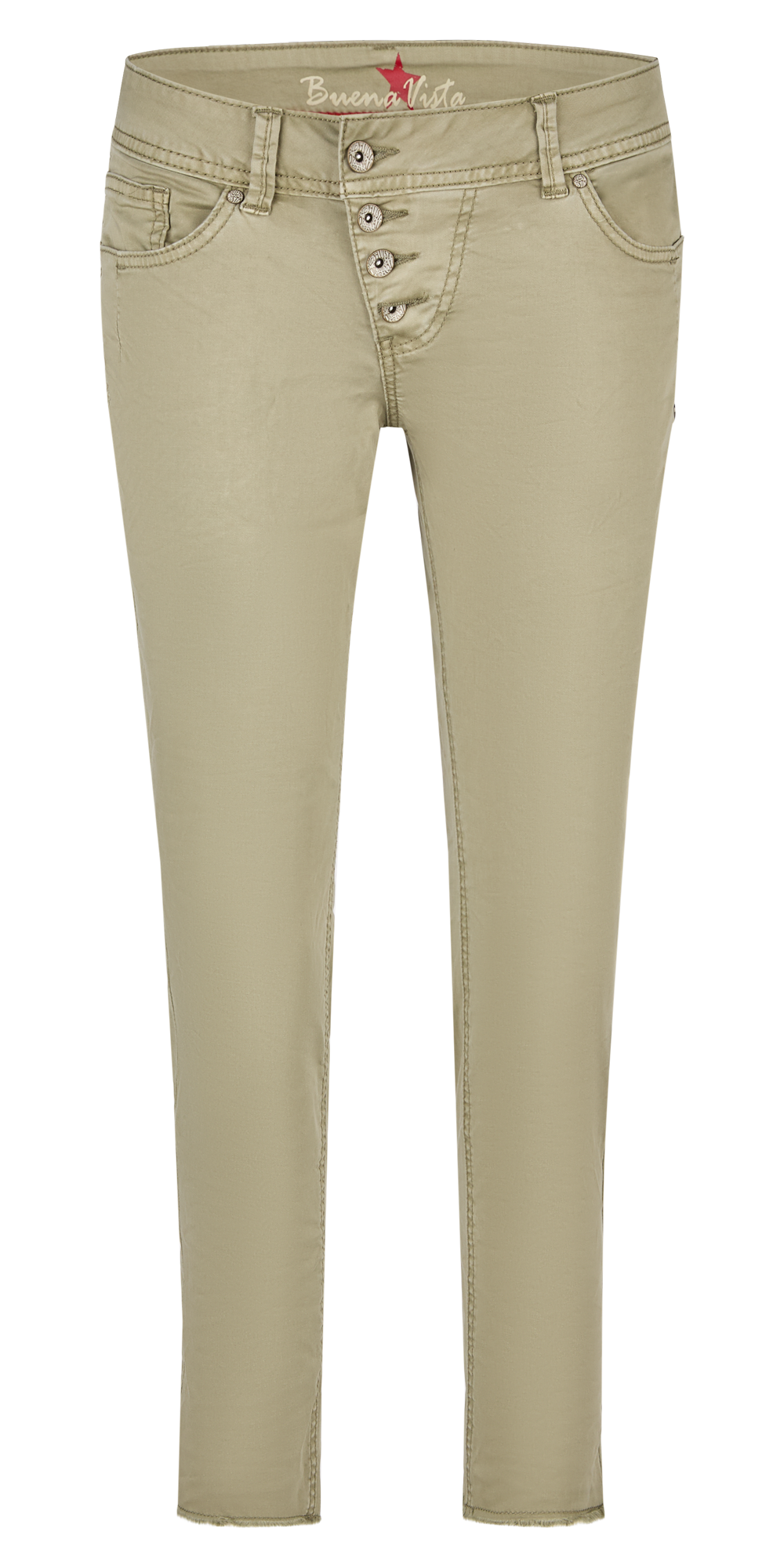Buena Vista Damen Hose Malibu 7/8 stretch twill grün