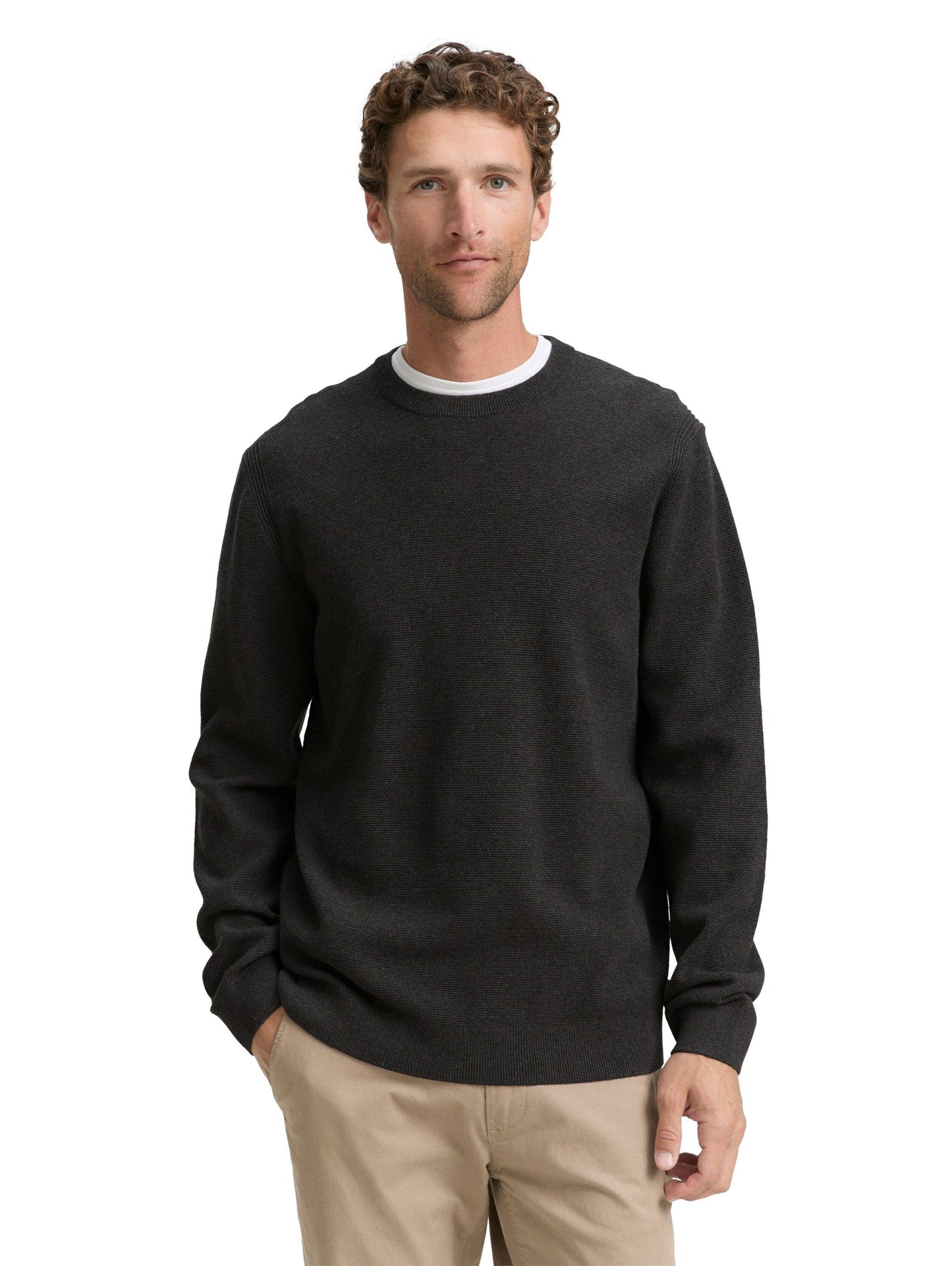 Tom Tailor HerrenStrickpullover schwarz