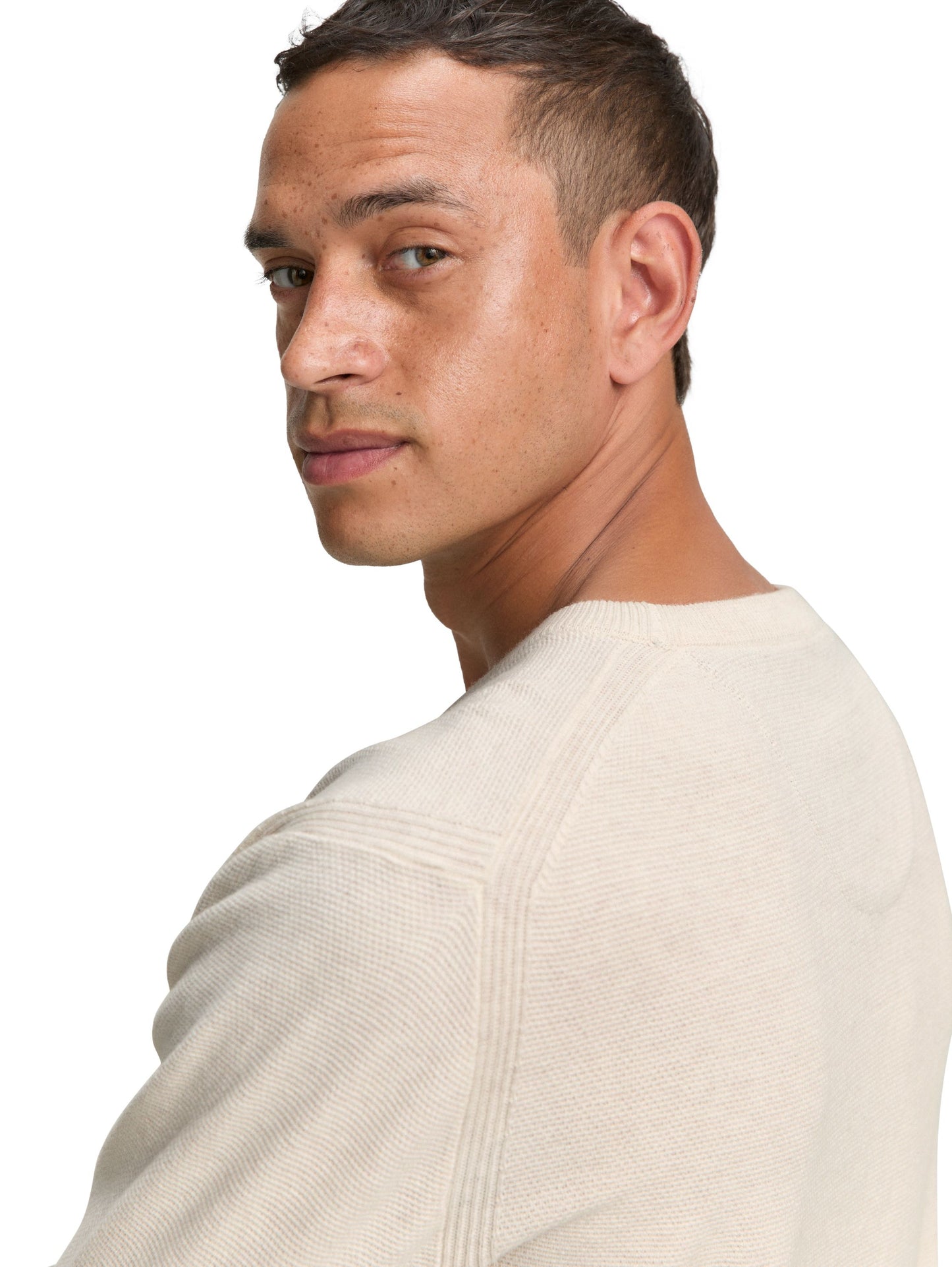 Tom Tailor Herren Strickpullover weiß