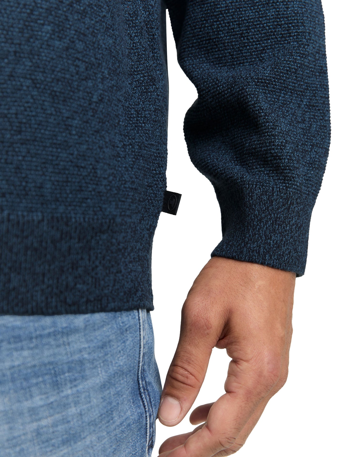 Tom Tailor Herren Strickpullover blau