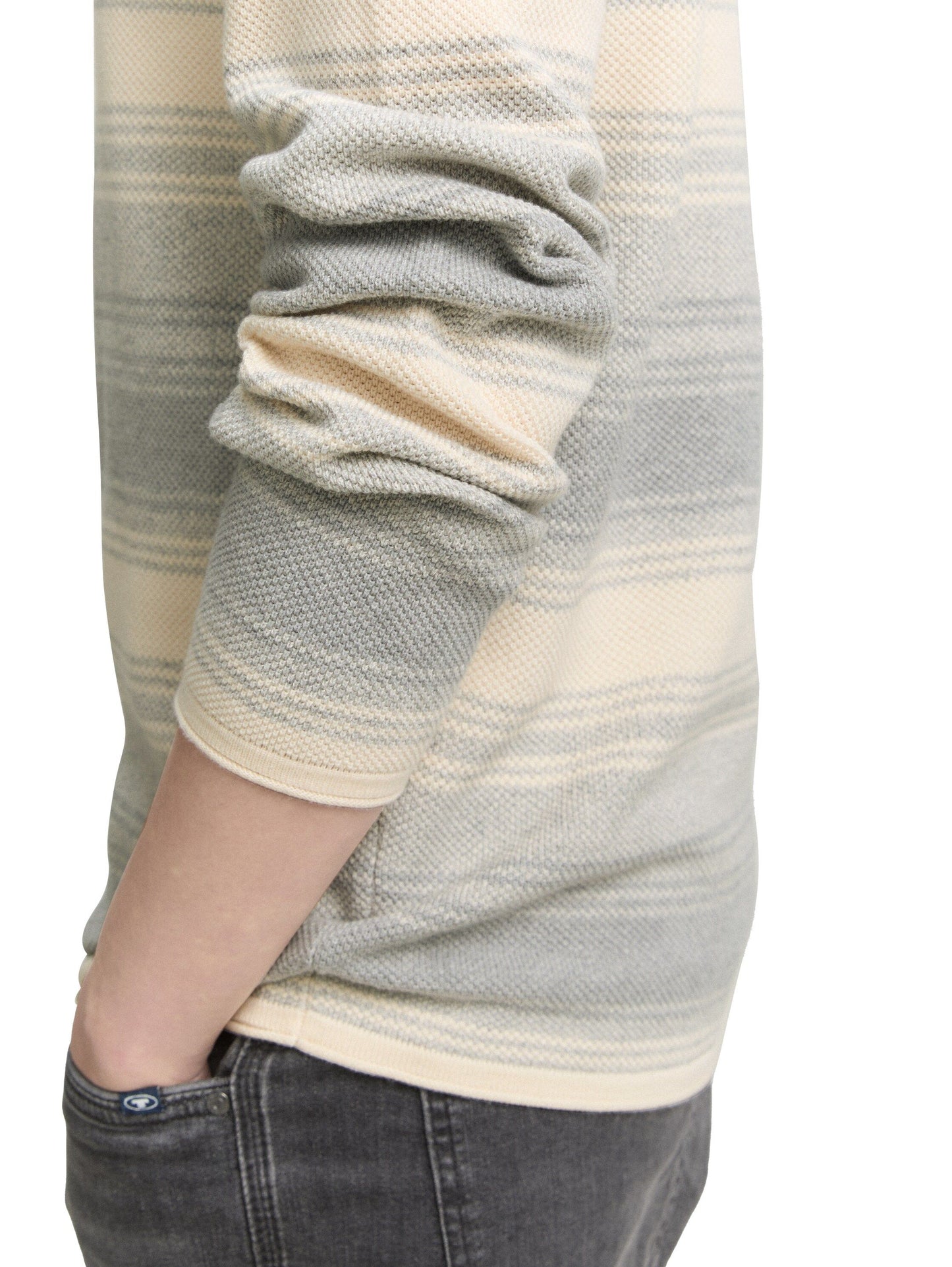 Tom Tailor Herren Strickpullover weiß