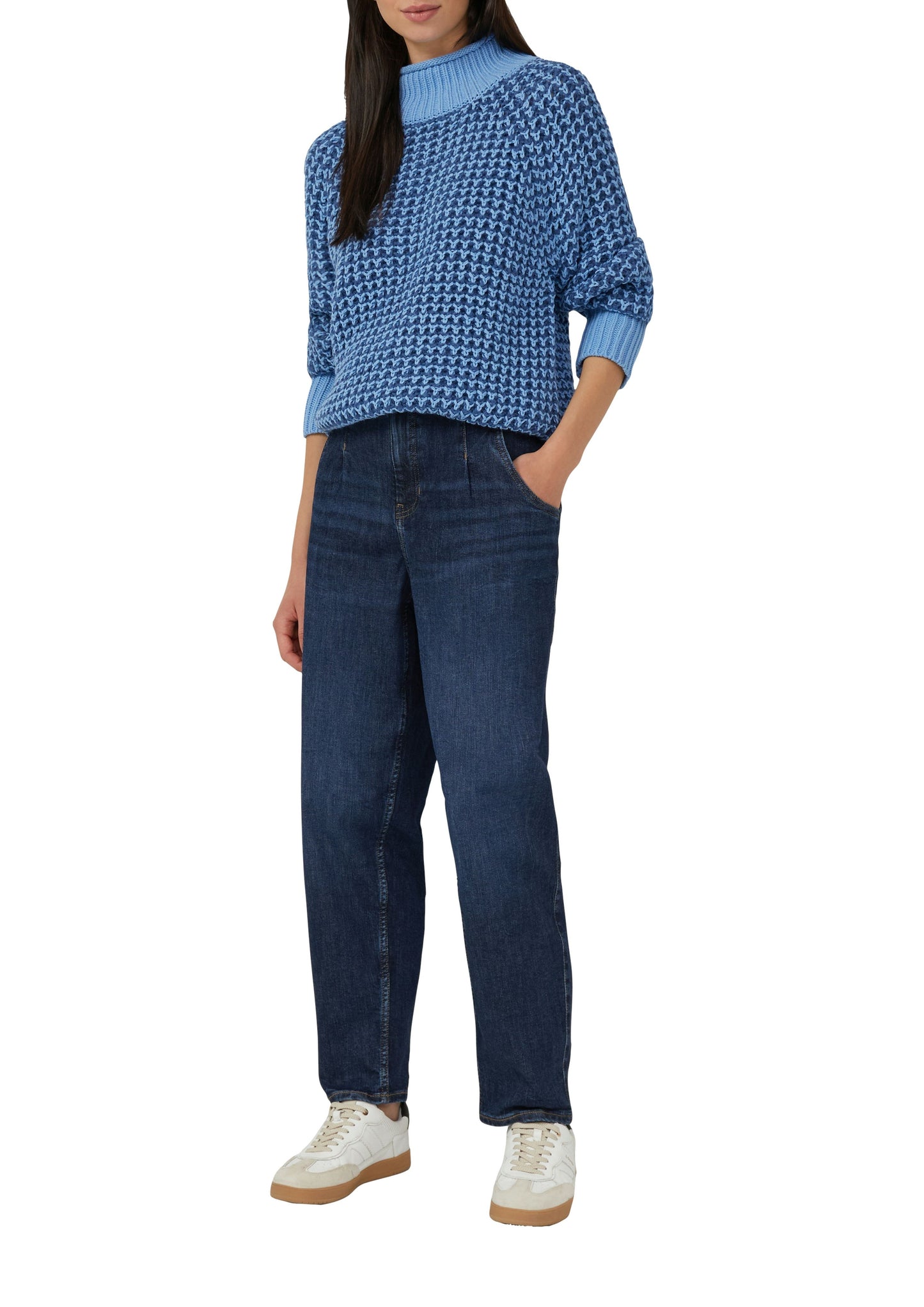 s.Oliver Damen Strickpullover blau