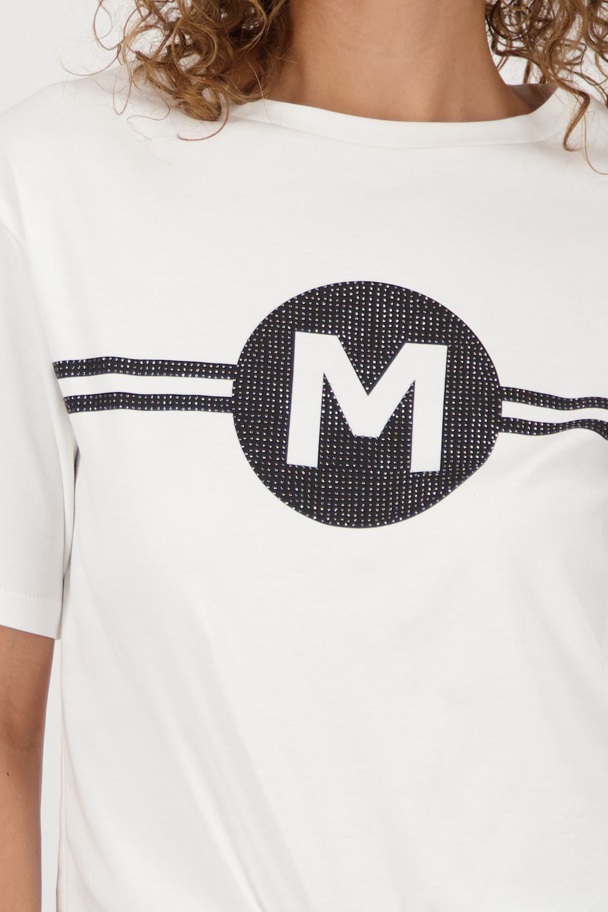Monari Damen T-Shirt weiß