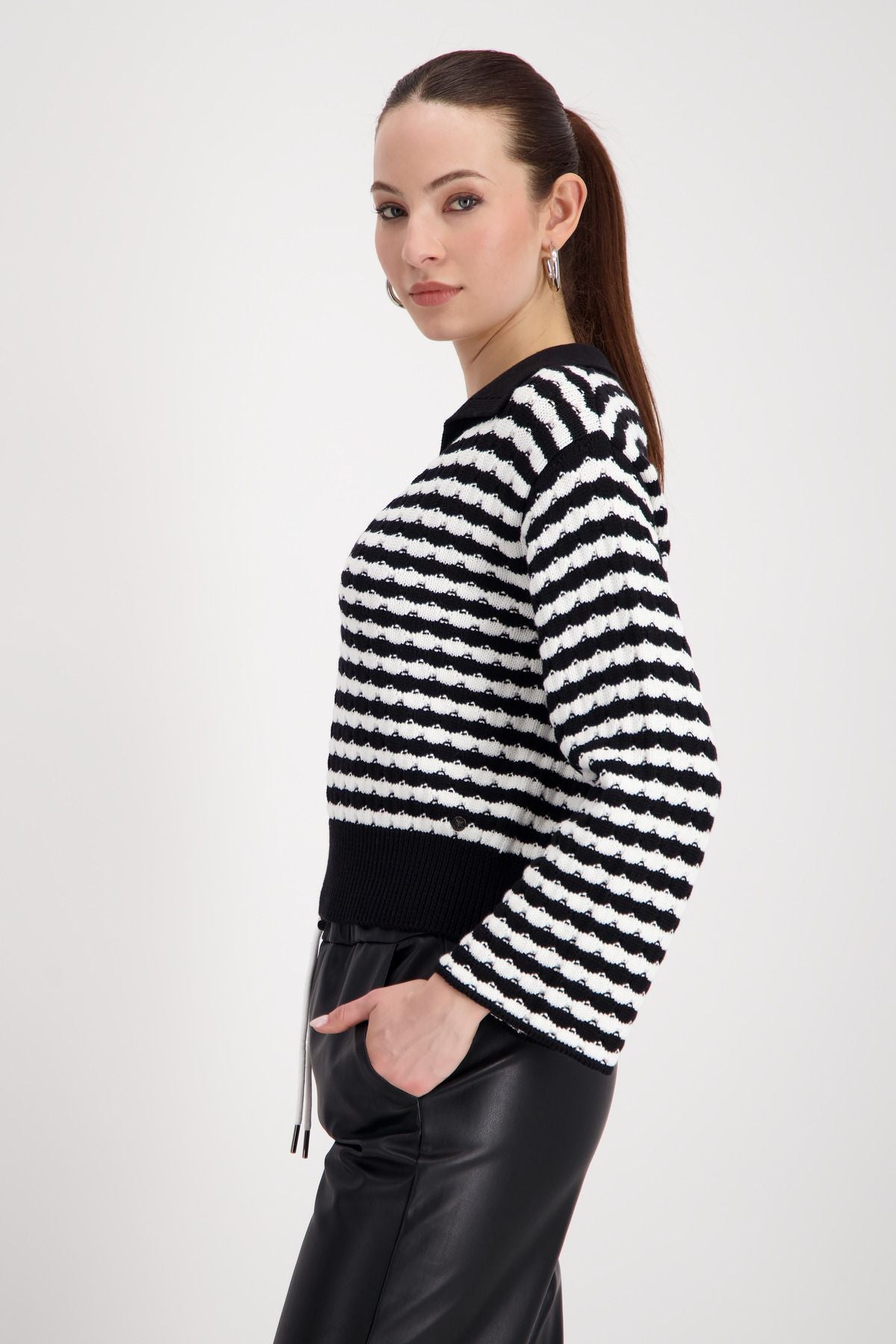 Monari Damen Pullover schwarz