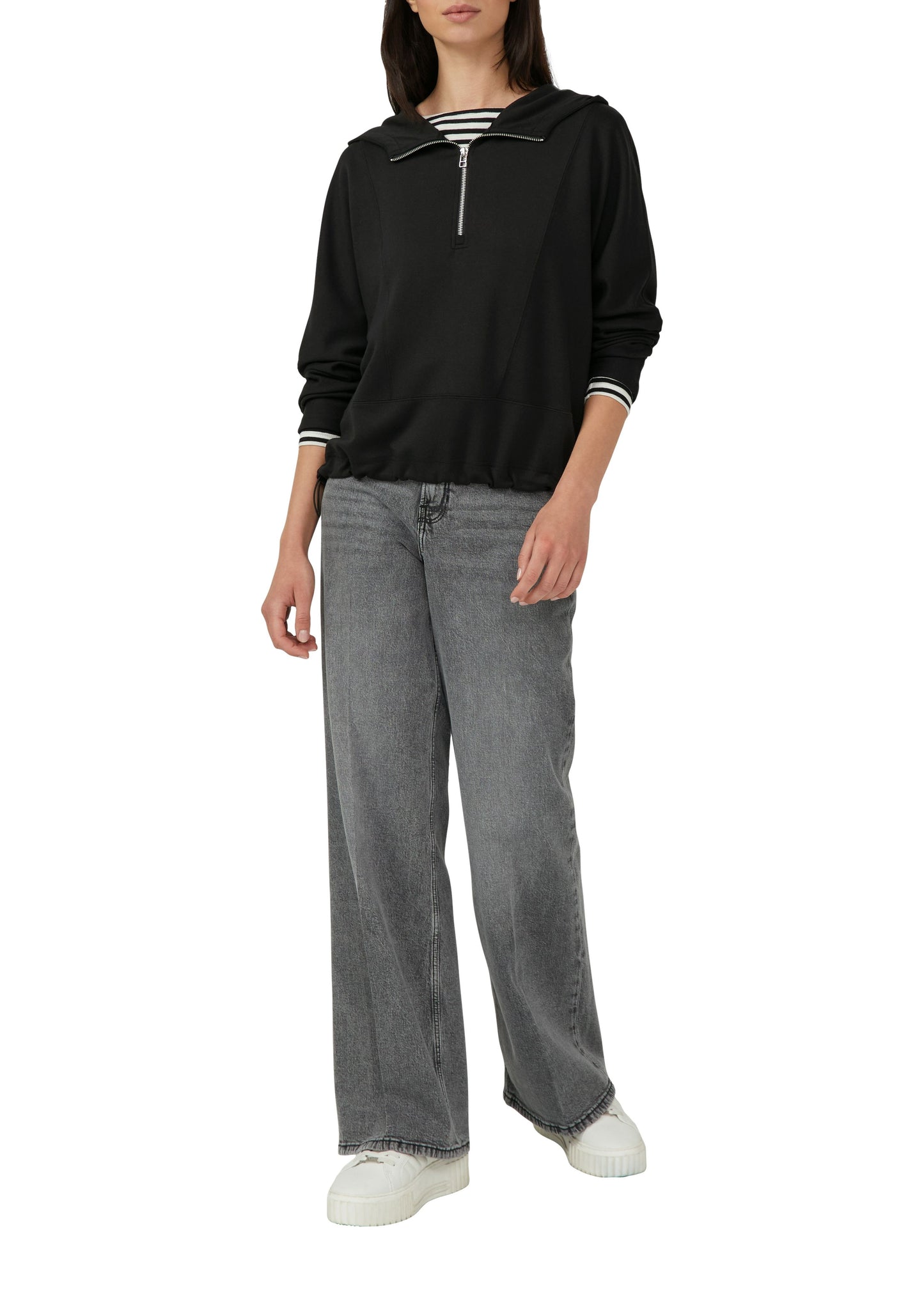 s.Oliver Damen Sweatshirt schwarz
