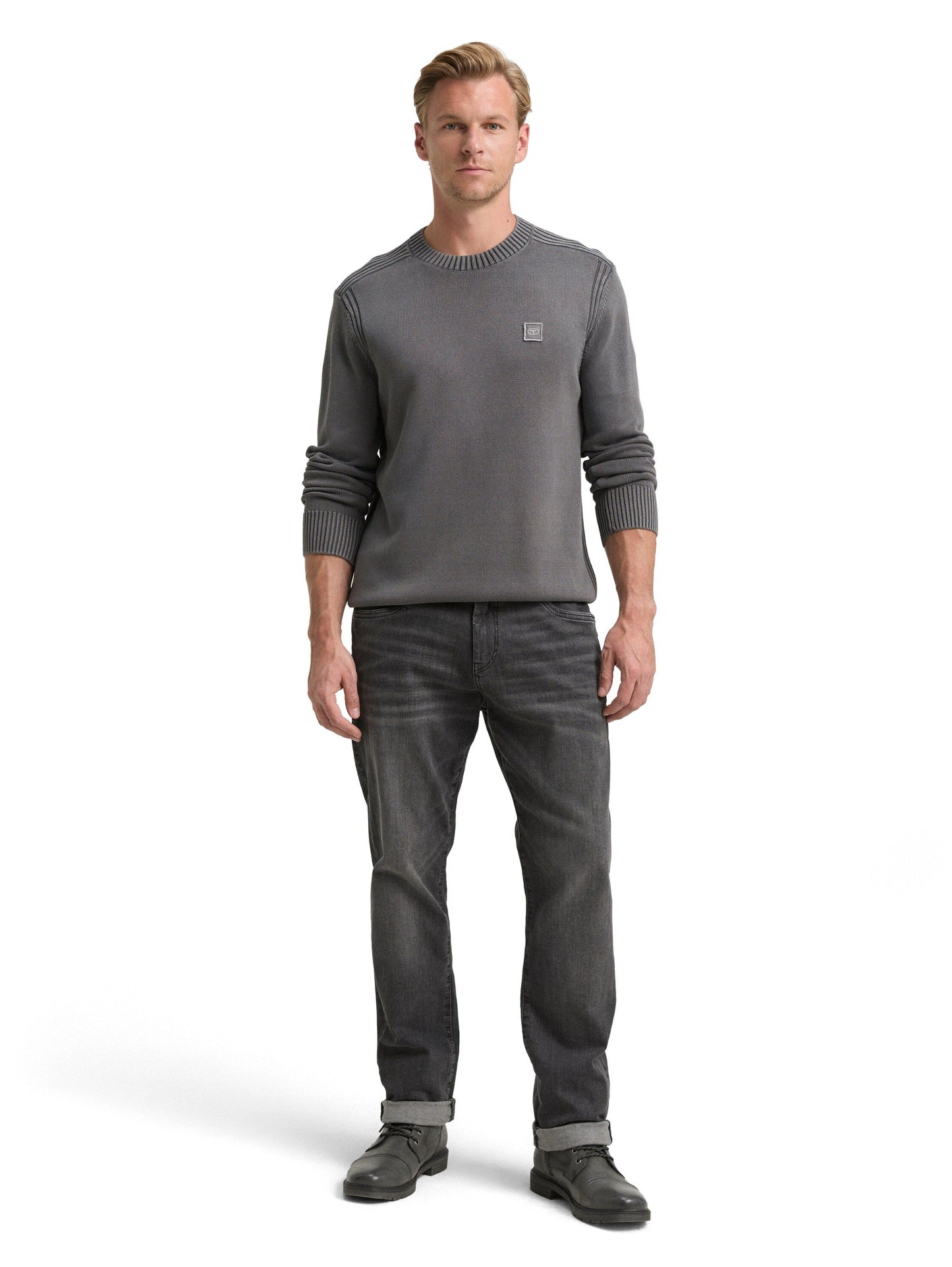 Tom Tailor Herren Pullover grau