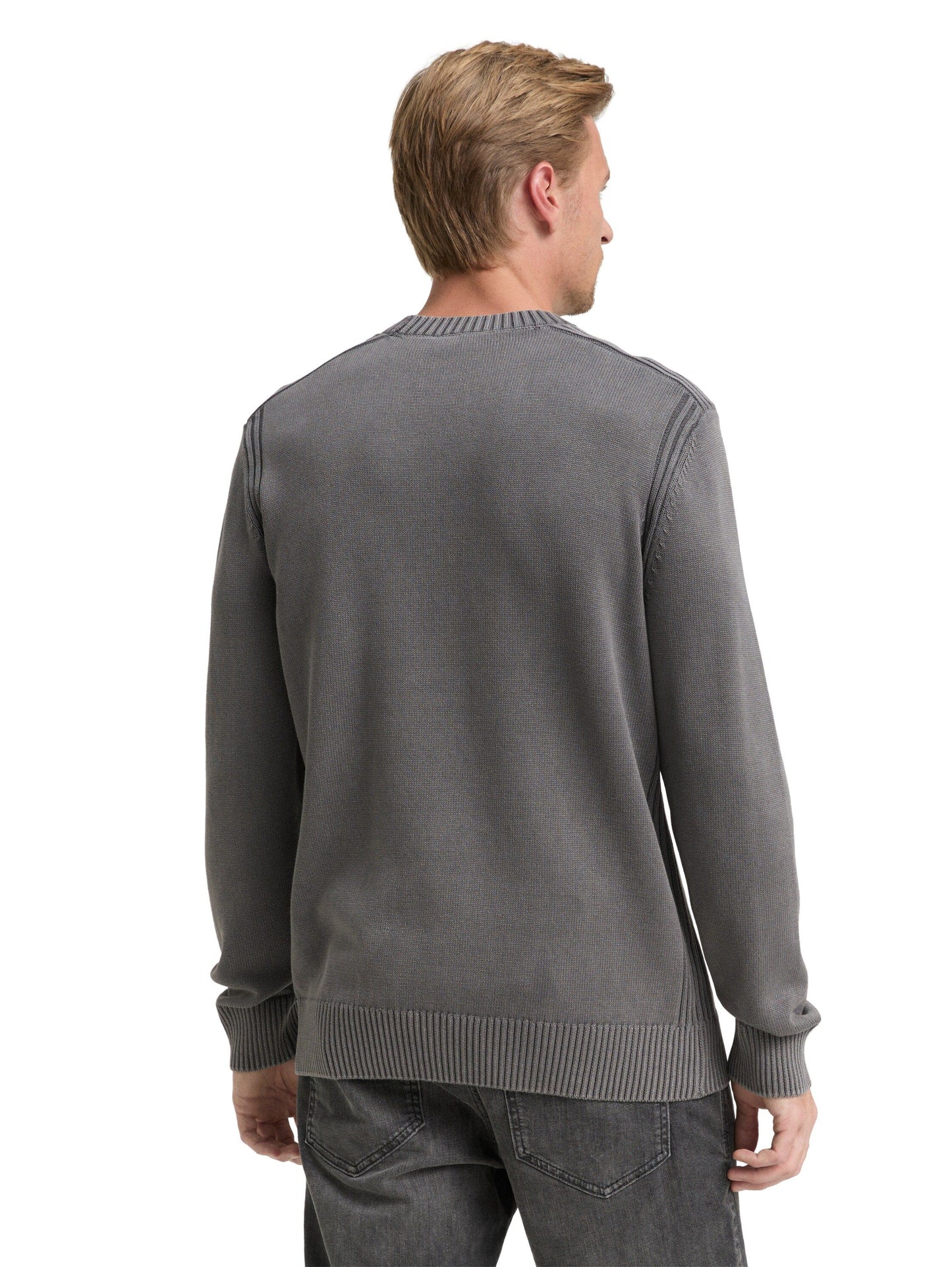 Tom Tailor Herren Pullover grau