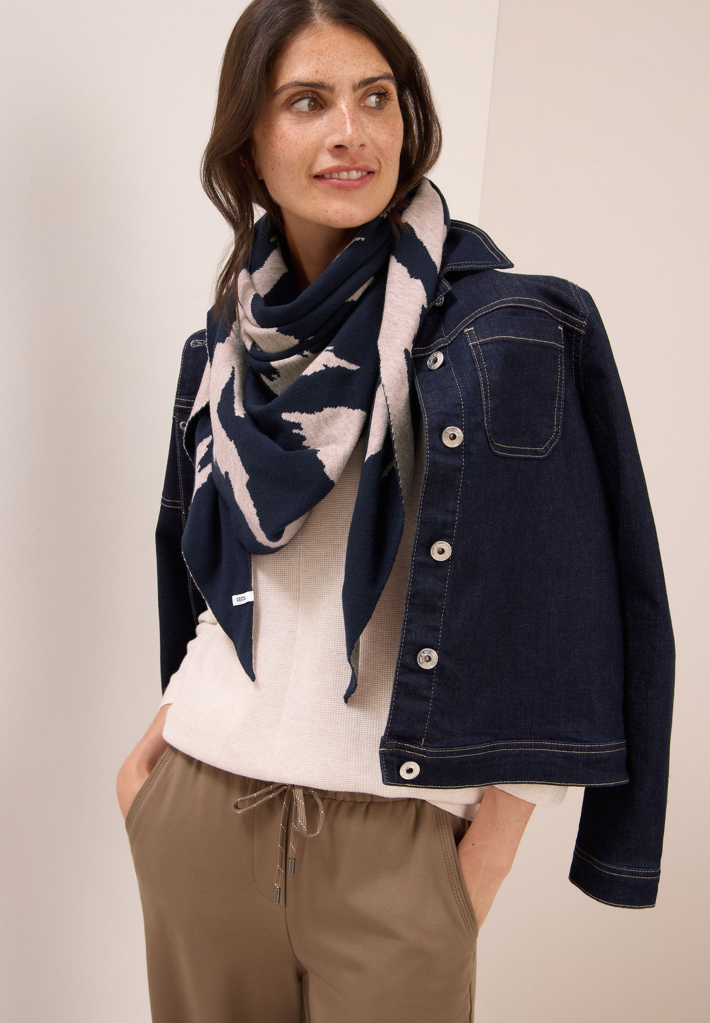 Cecil Damen Halstuch blau