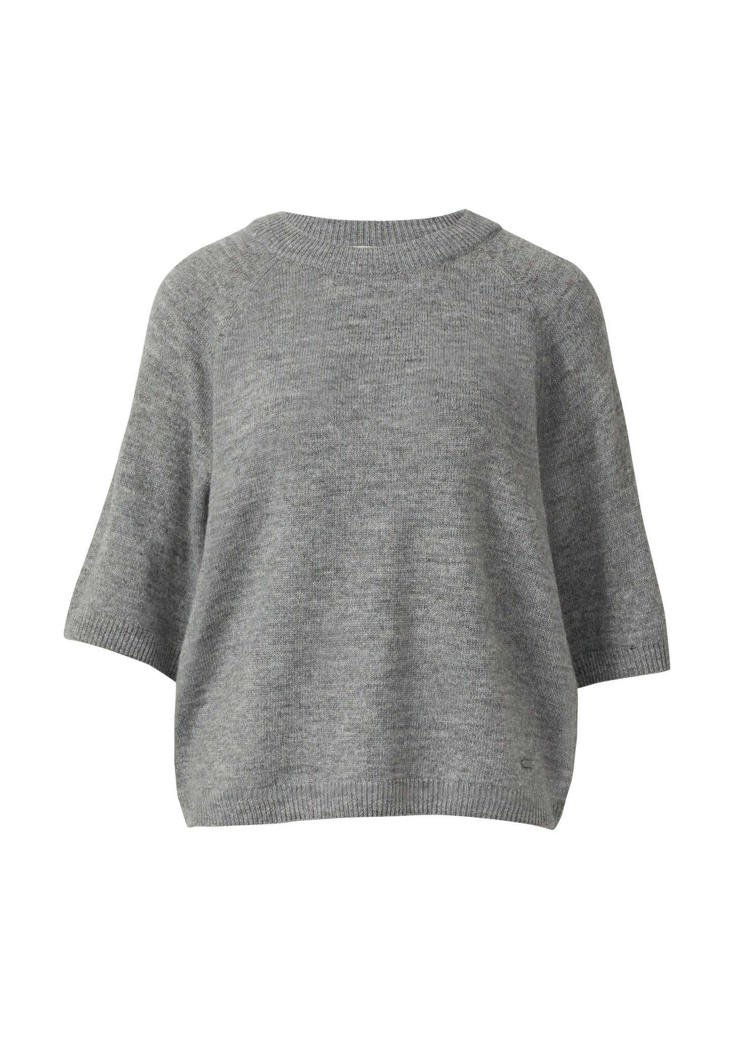 s.Oliver Damen Kurzarmpullover grau