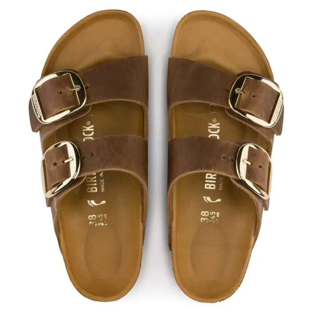 Birkenstock – Birkenstock Damen Arizona Big Buckle Natural Leather Oiled