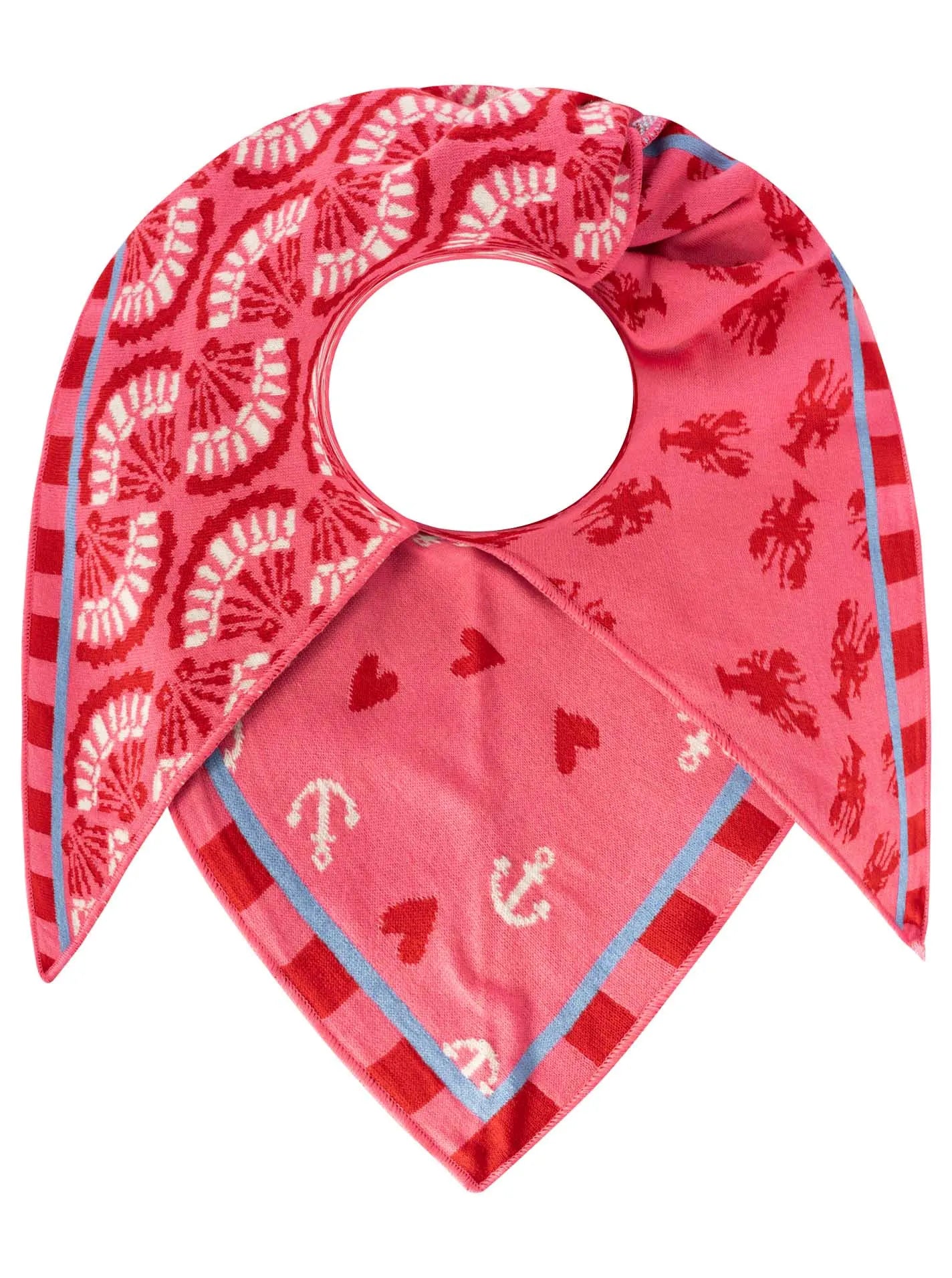 Zwillingsherz Damen Dreieckstuch "Anker Hummer"