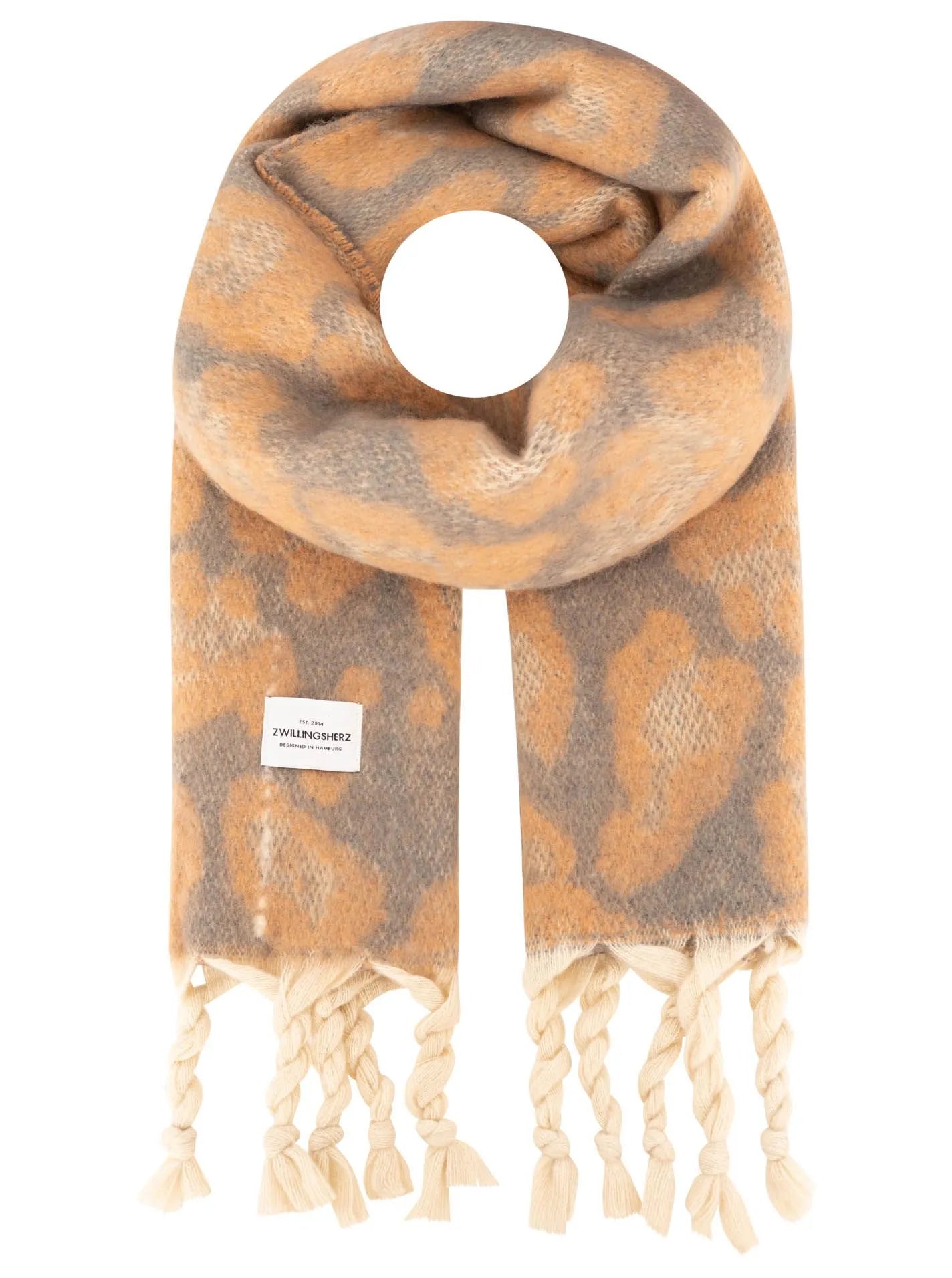 Kurt Kölln – Zwillingsherz Damen XXL Big scarf Leo & Tassel