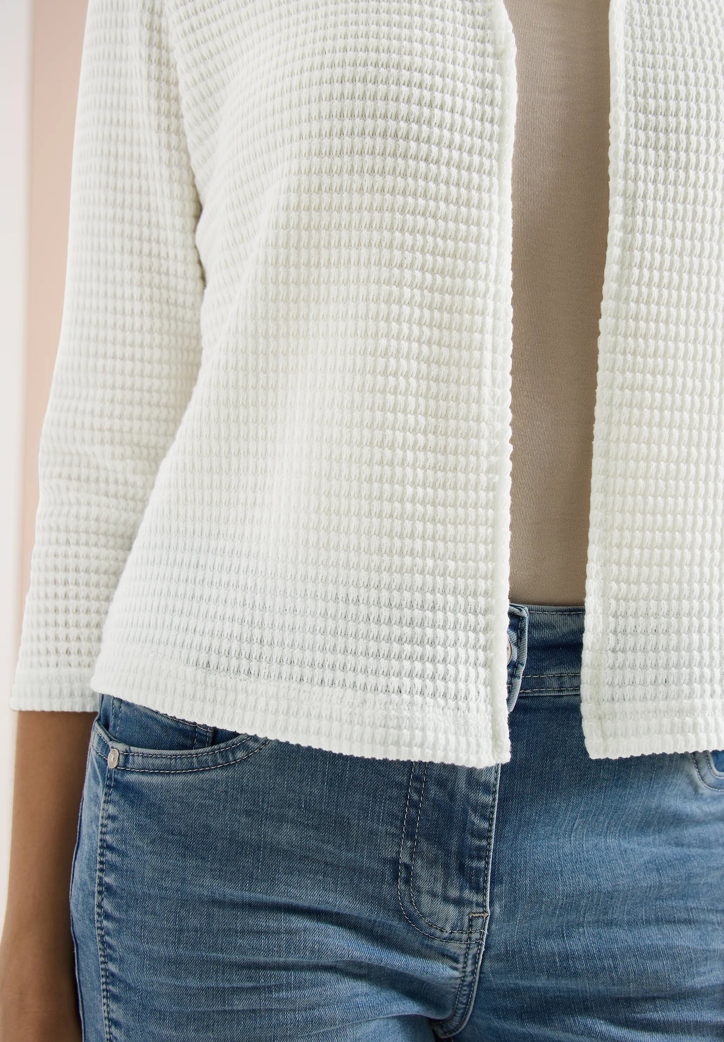 Cecil – Offene 3/4-Arm Jacke im Ajour-Look