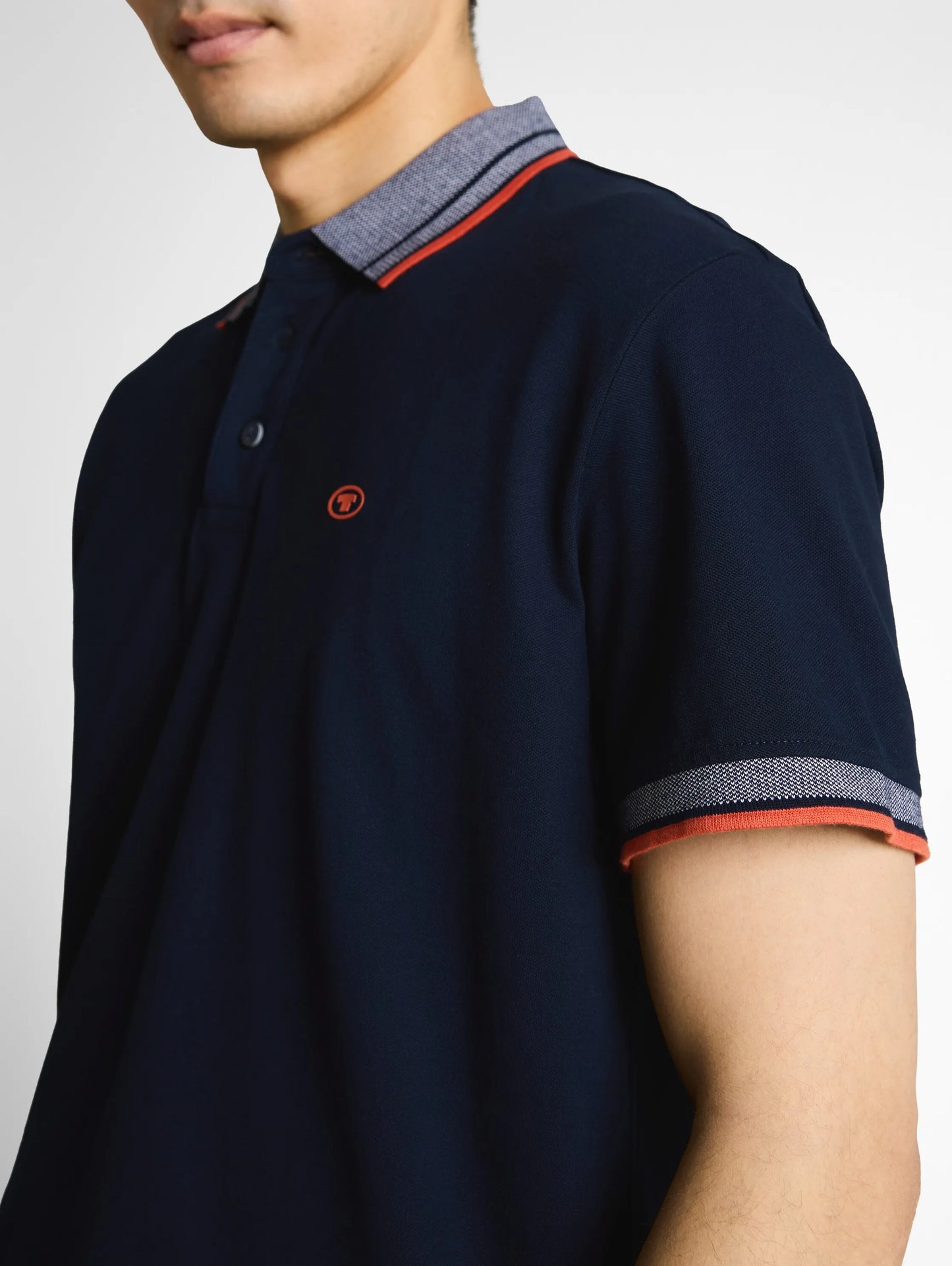 Tom Tailor – Piqué Poloshirt mit Logo-Print