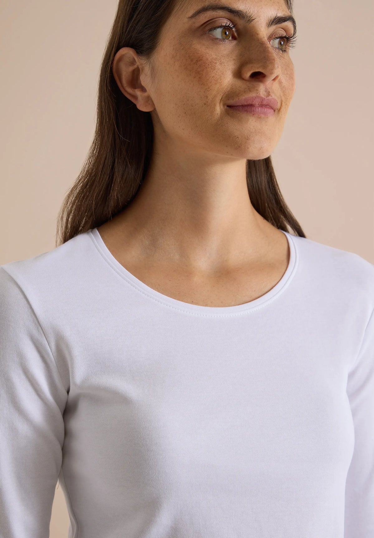Cecil Damen Basic Langarm Shirt mit Rundhals