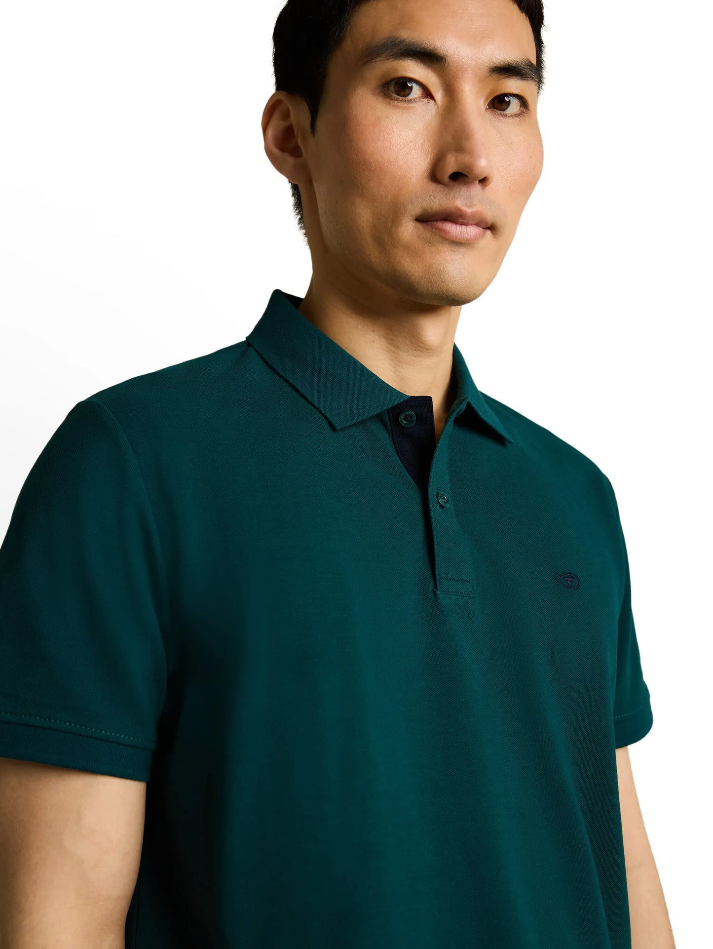 Tom Tailor – Piqué Poloshirt mit Logo-Stickerei