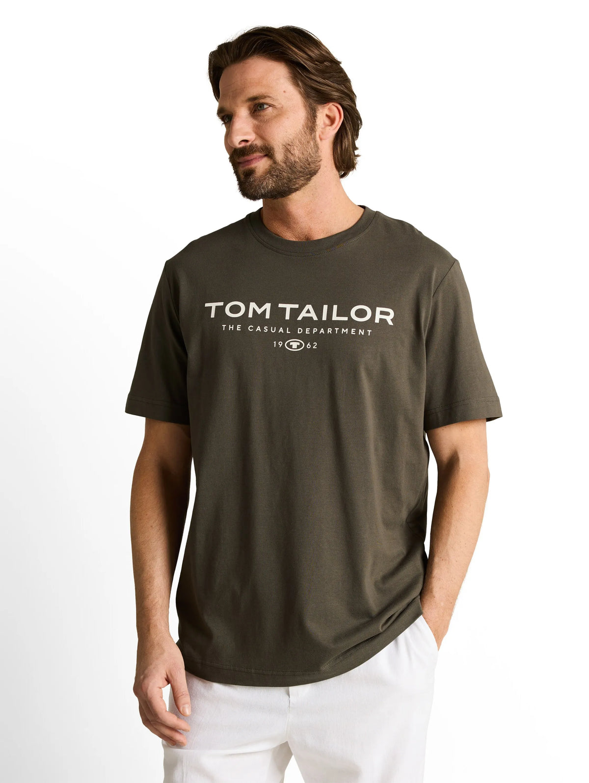 Tom Tailor – T-Shirt aus Baumwolle mit Logo-Print