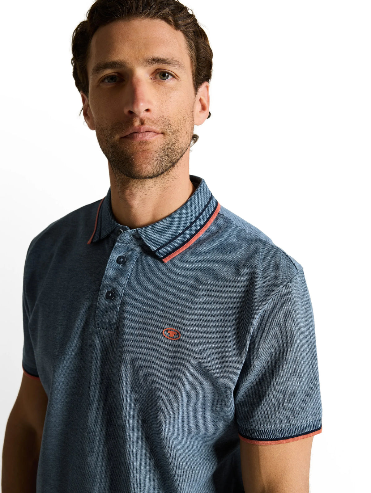 Tom Tailor – Piqué Poloshirt mit Logo-Print