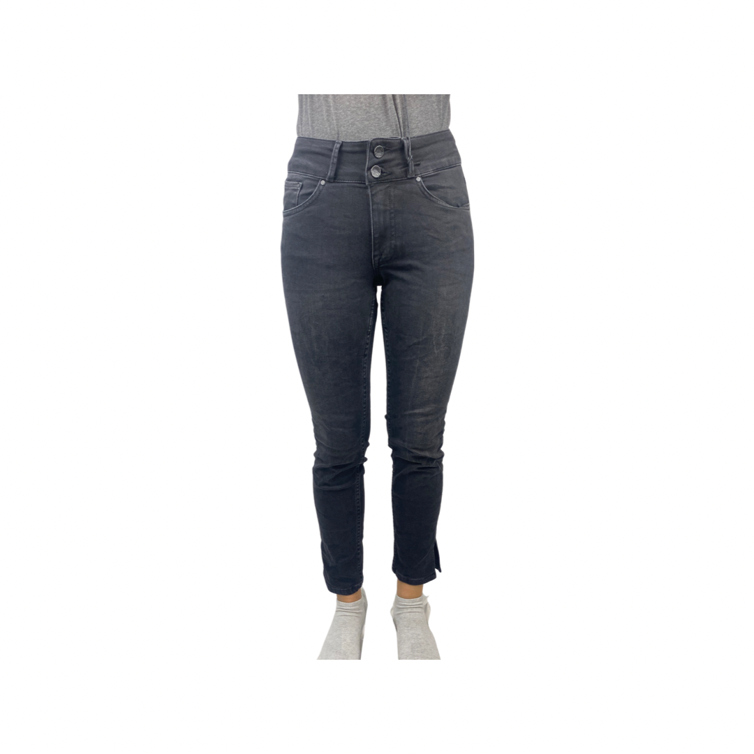 Buena Vista Damen Jeans Tummyless 7/8 stretch denim schwarz
