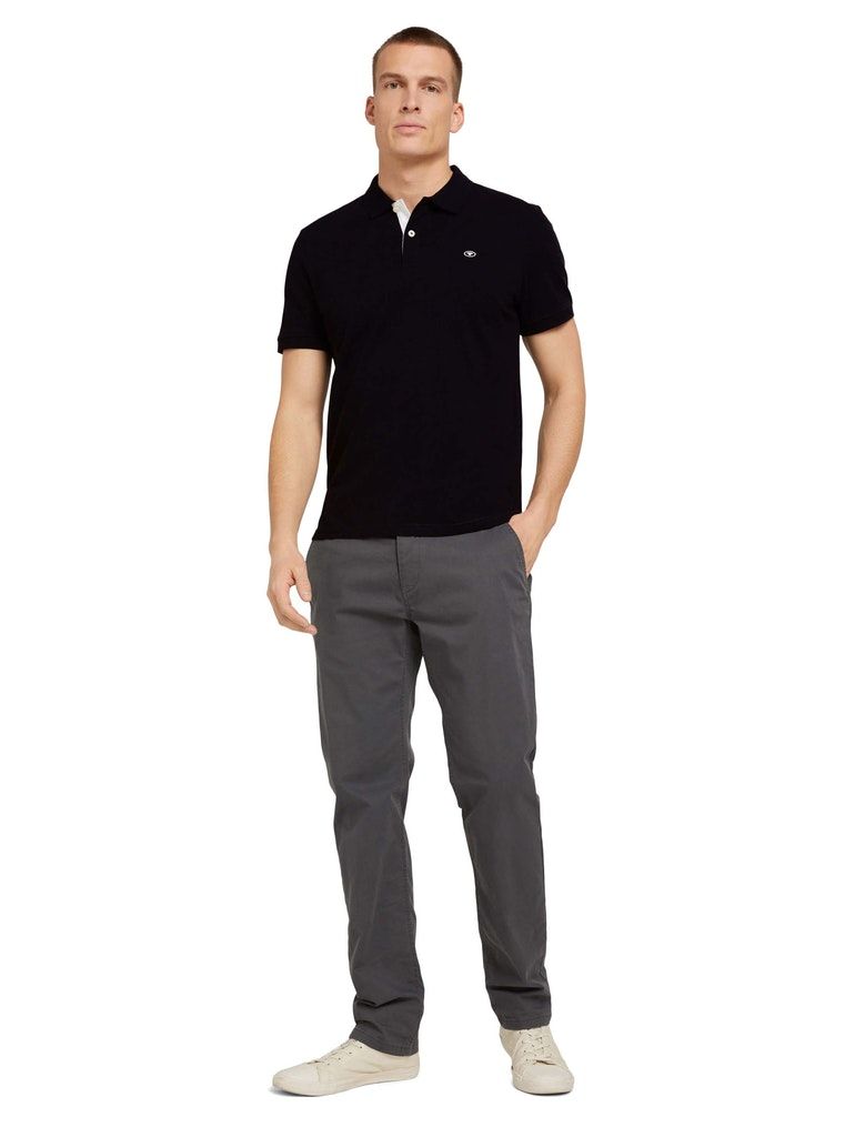 Tom Tailor Herren Poloshirt schwarz