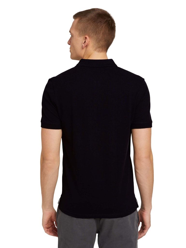 Tom Tailor Herren Poloshirt schwarz