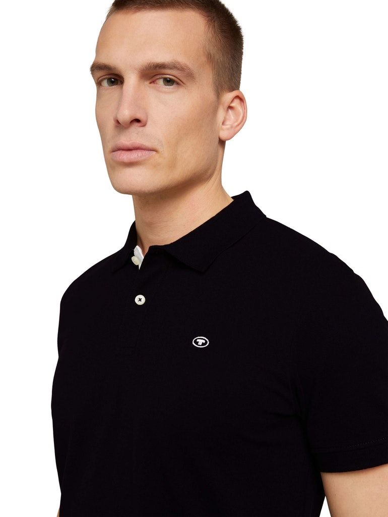 Tom Tailor Herren Poloshirt schwarz