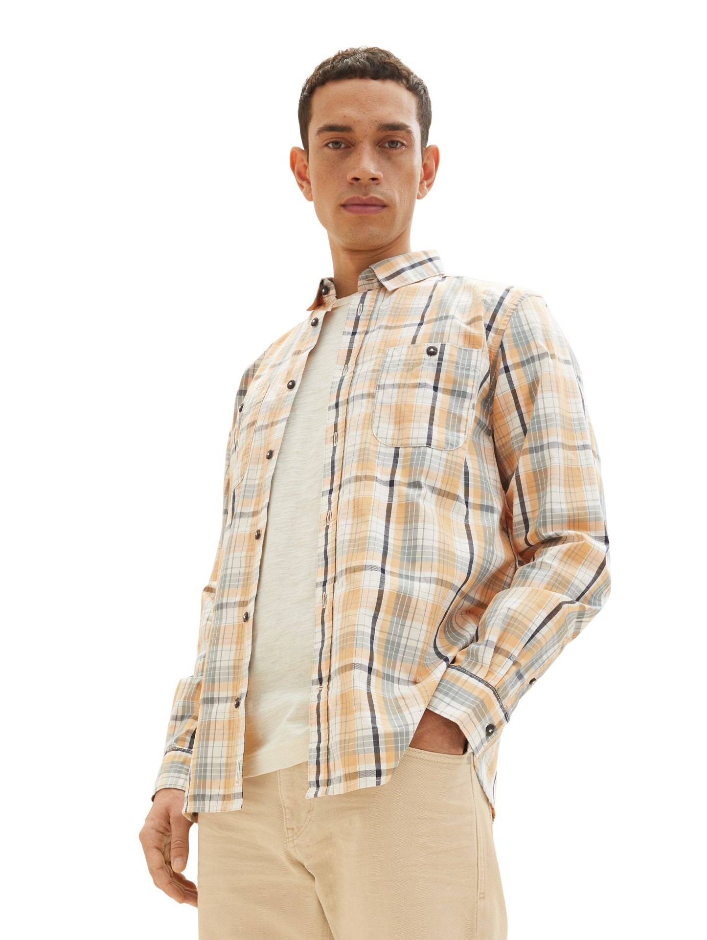 Tom Tailor Herren Hemd orange