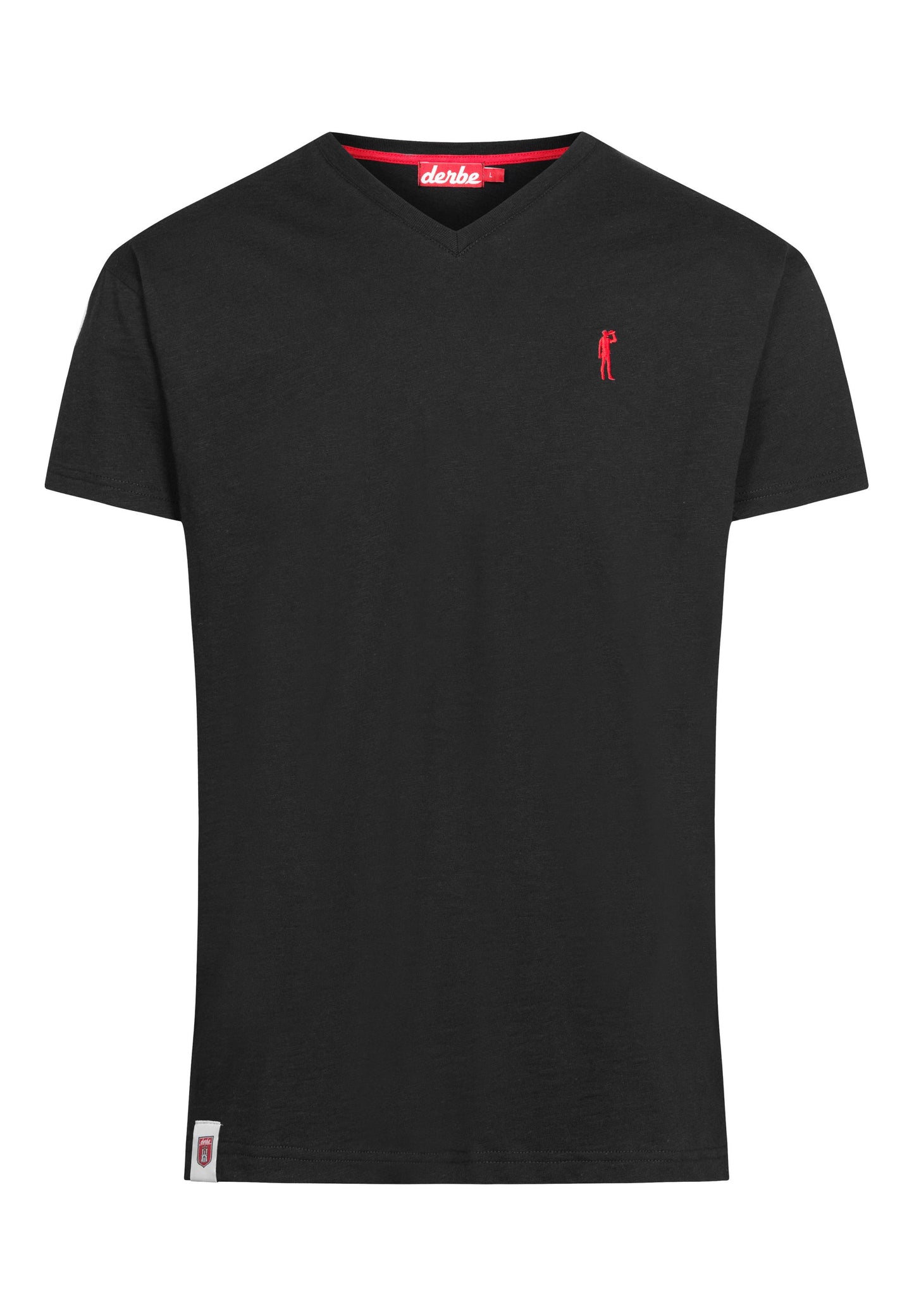 derbe Herren Shirt Basic Kippes schwarz
